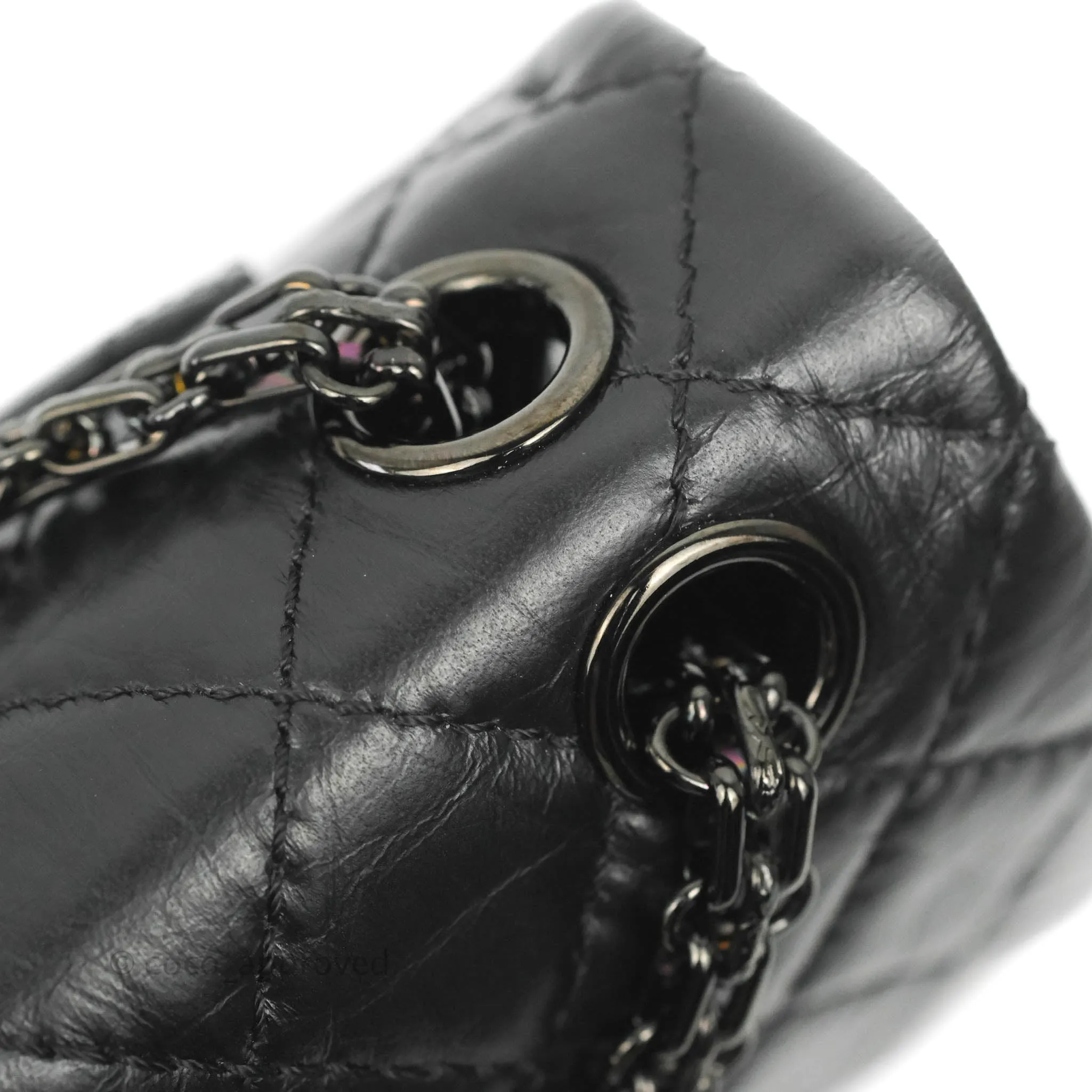 Chanel Mini Reissue 224 So Black Aged Calfskin Black Hardware