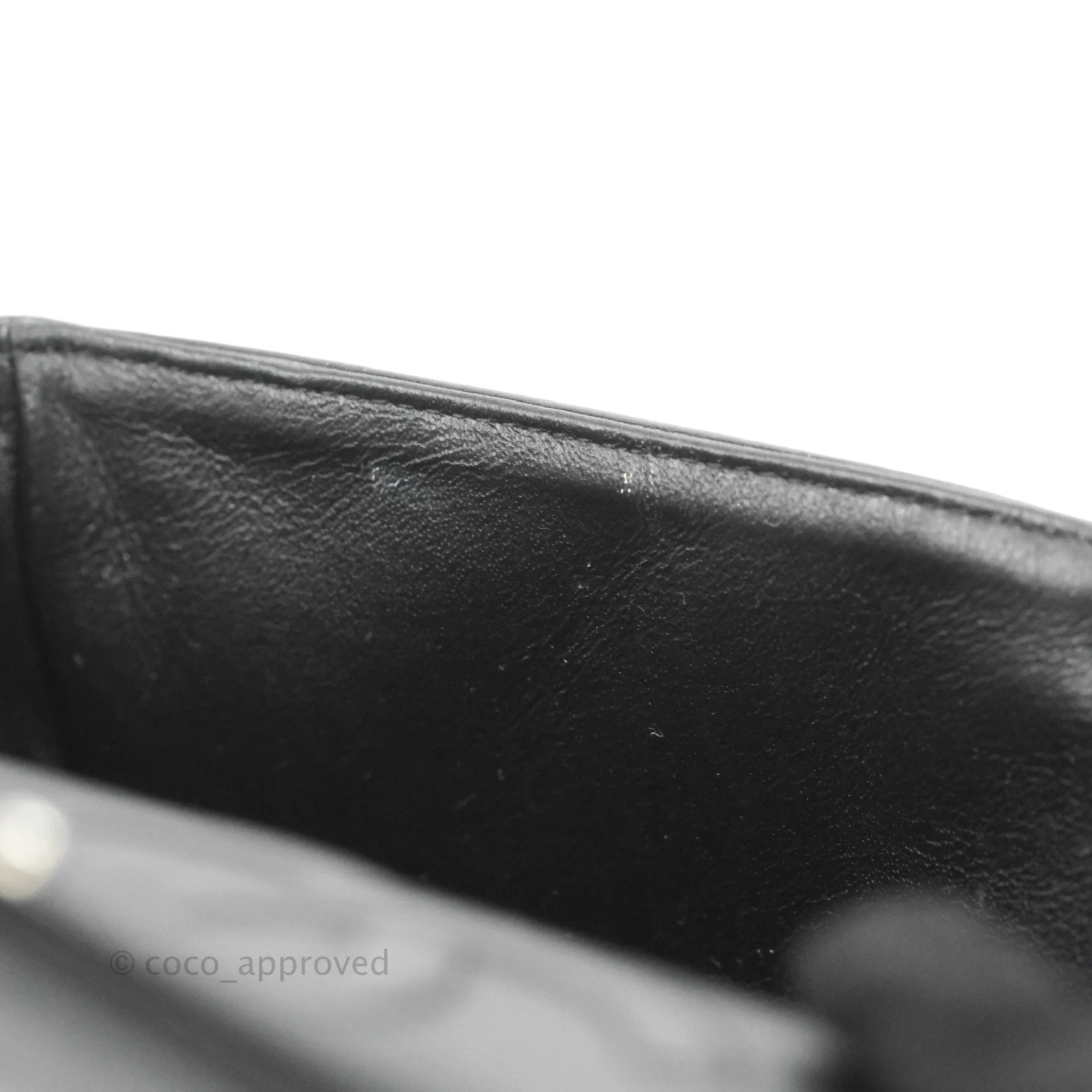 Chanel M/L Medium Classic Quilted Flap So Black Shiny Crumpled Calfskin