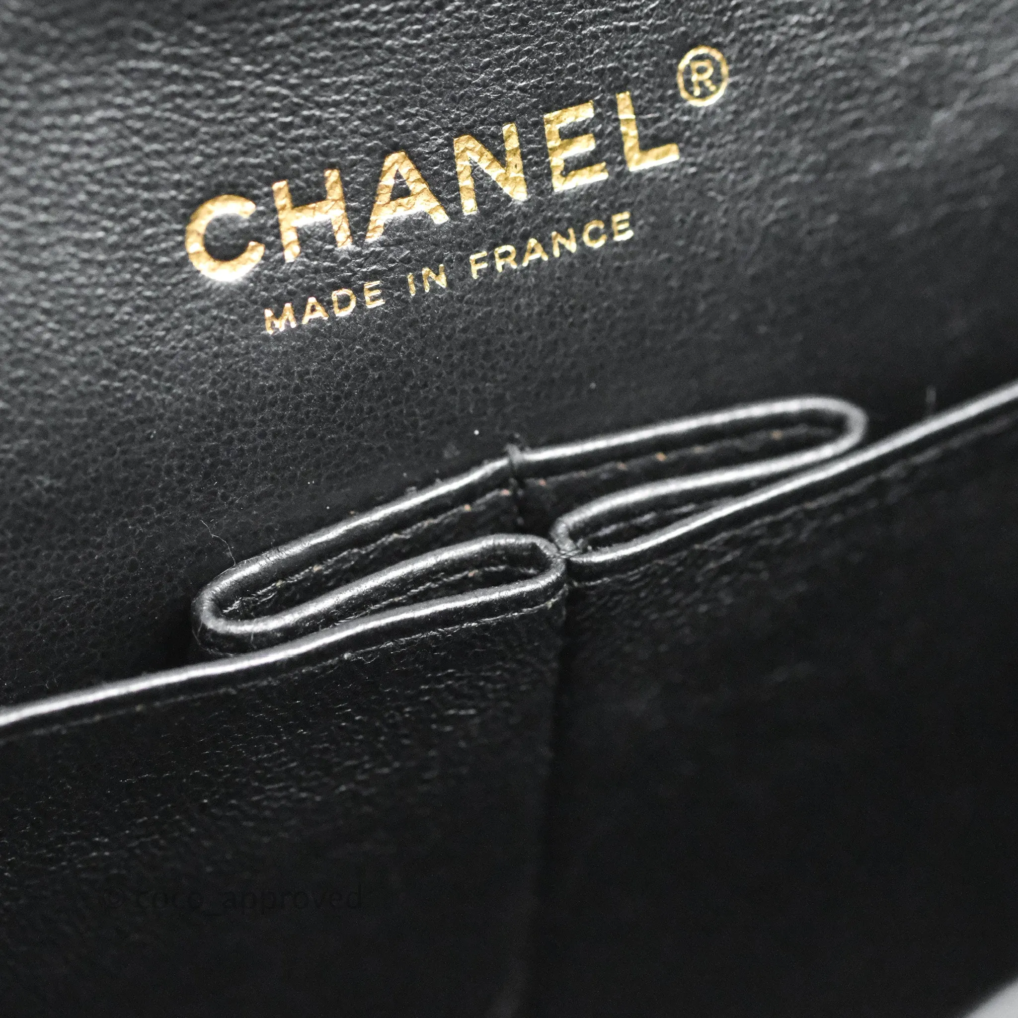 Chanel Quilted Classic M/L Medium Flap Black Caviar Gold Hardware