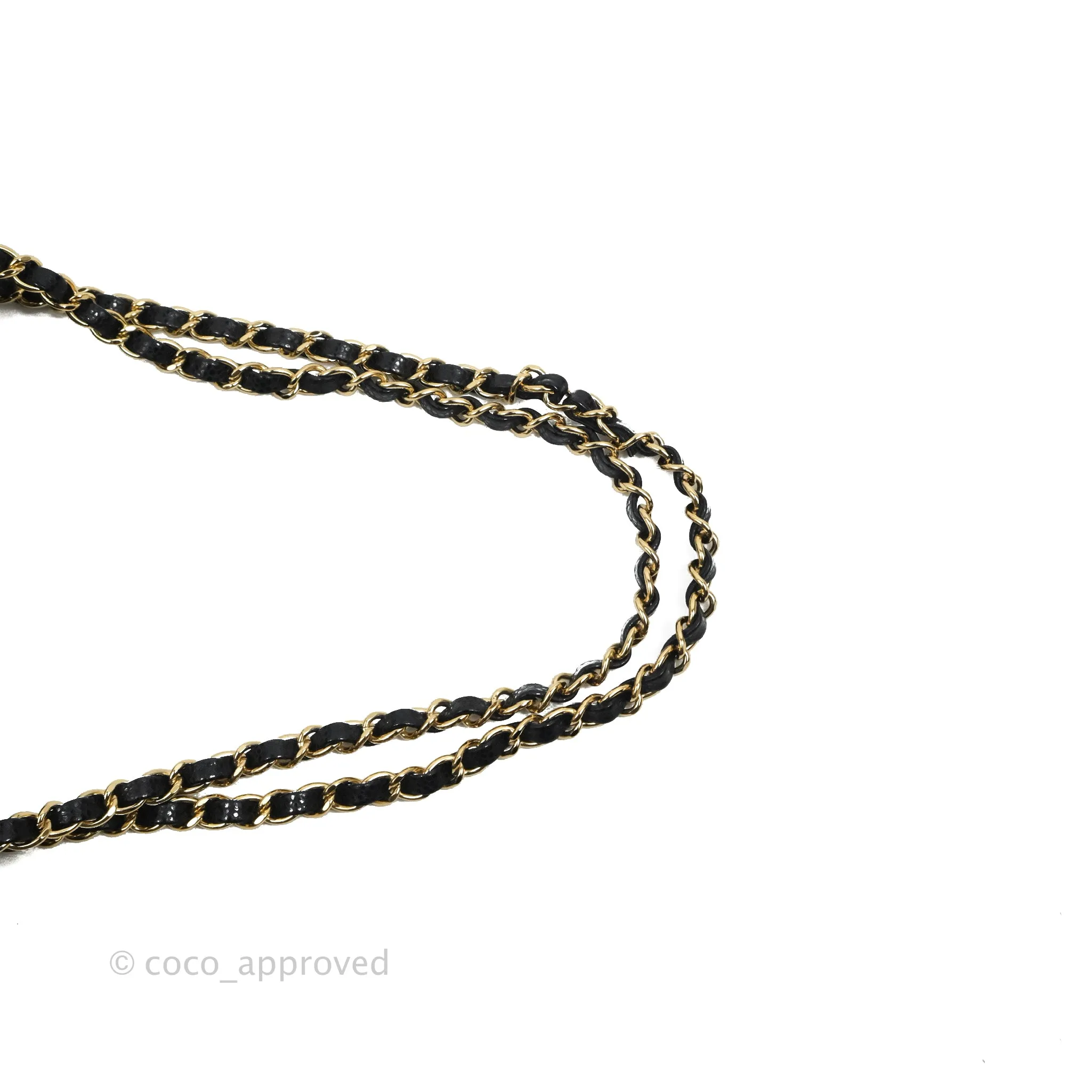 Chanel Quilted Classic M/L Medium Flap Black Caviar Gold Hardware