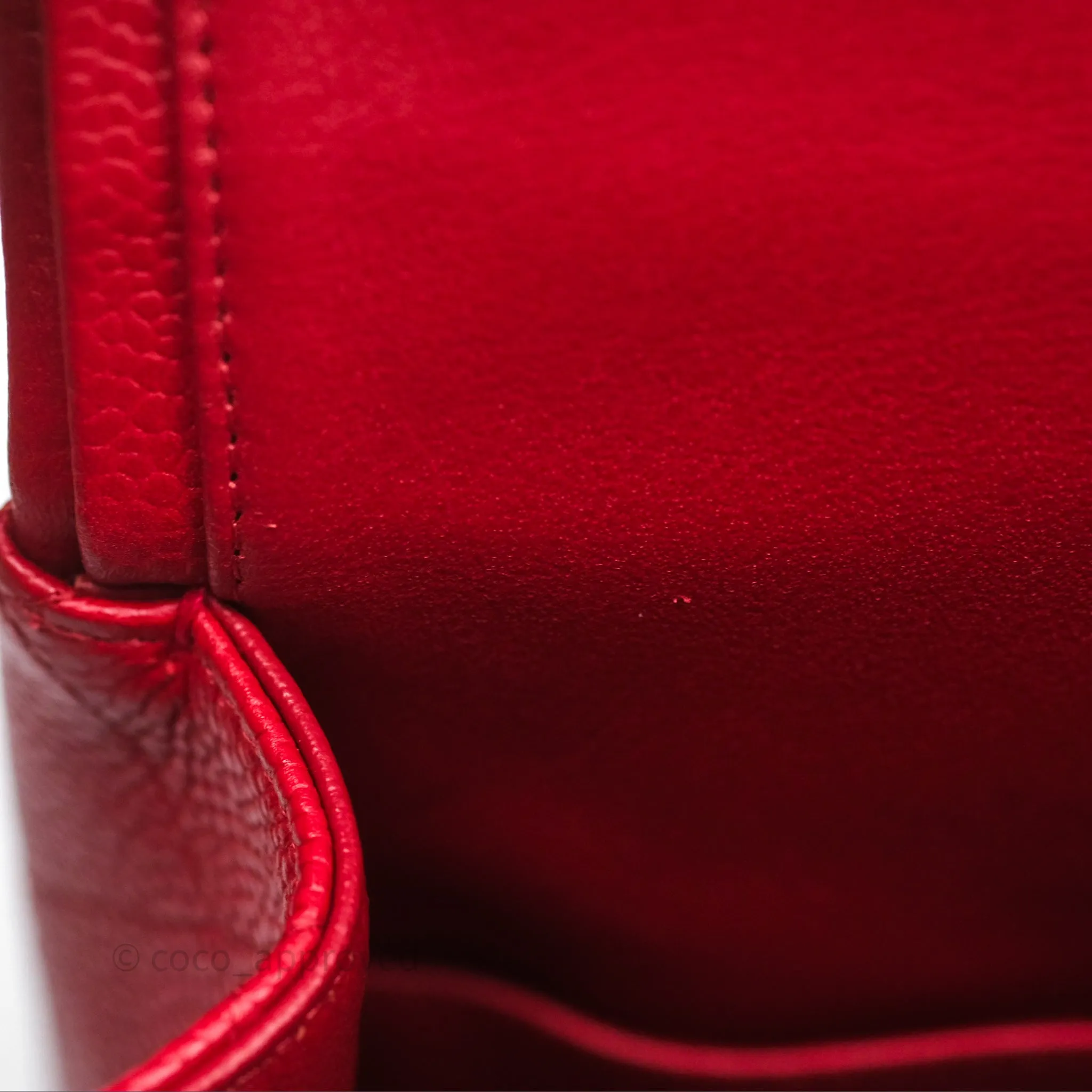 Chanel Quilted Maxi Double Flap Red Caviar Silver Hardware⁣⁣