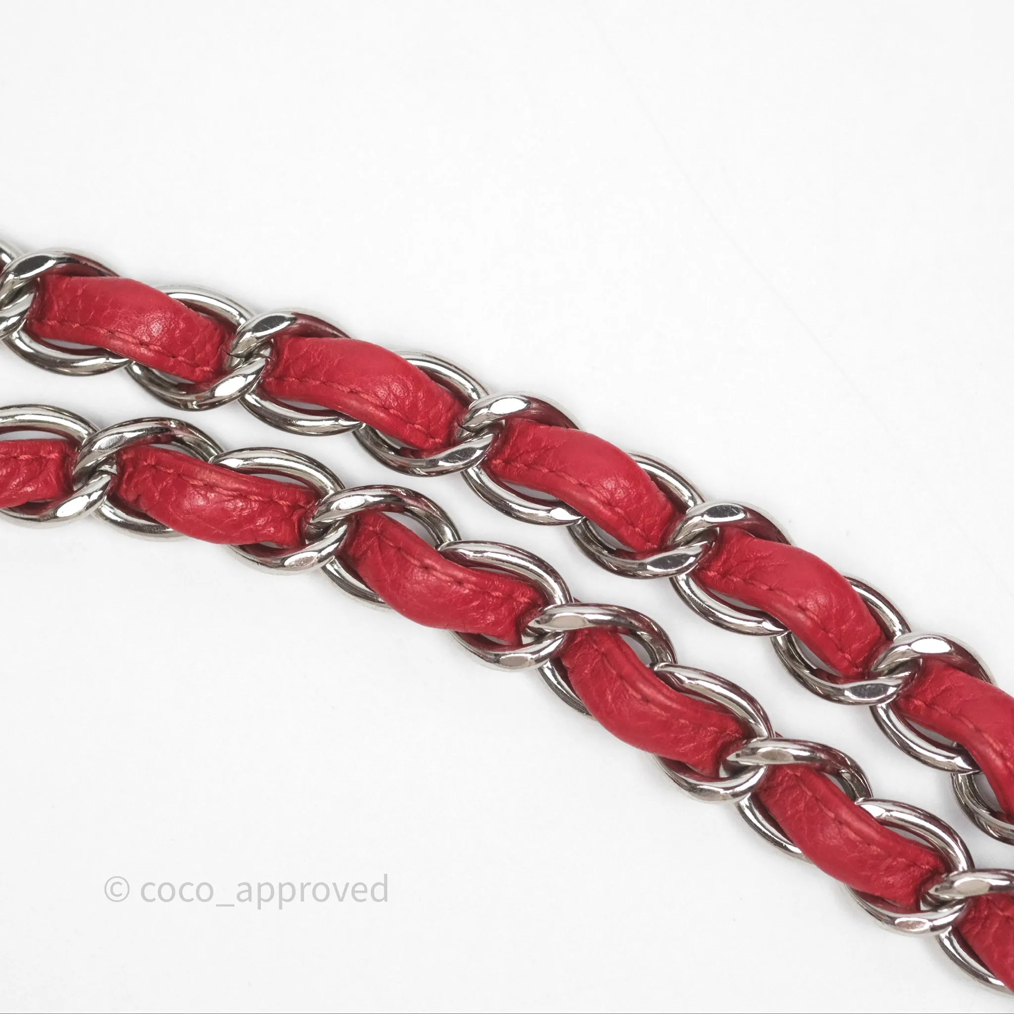 Chanel Quilted Maxi Double Flap Red Caviar Silver Hardware⁣⁣