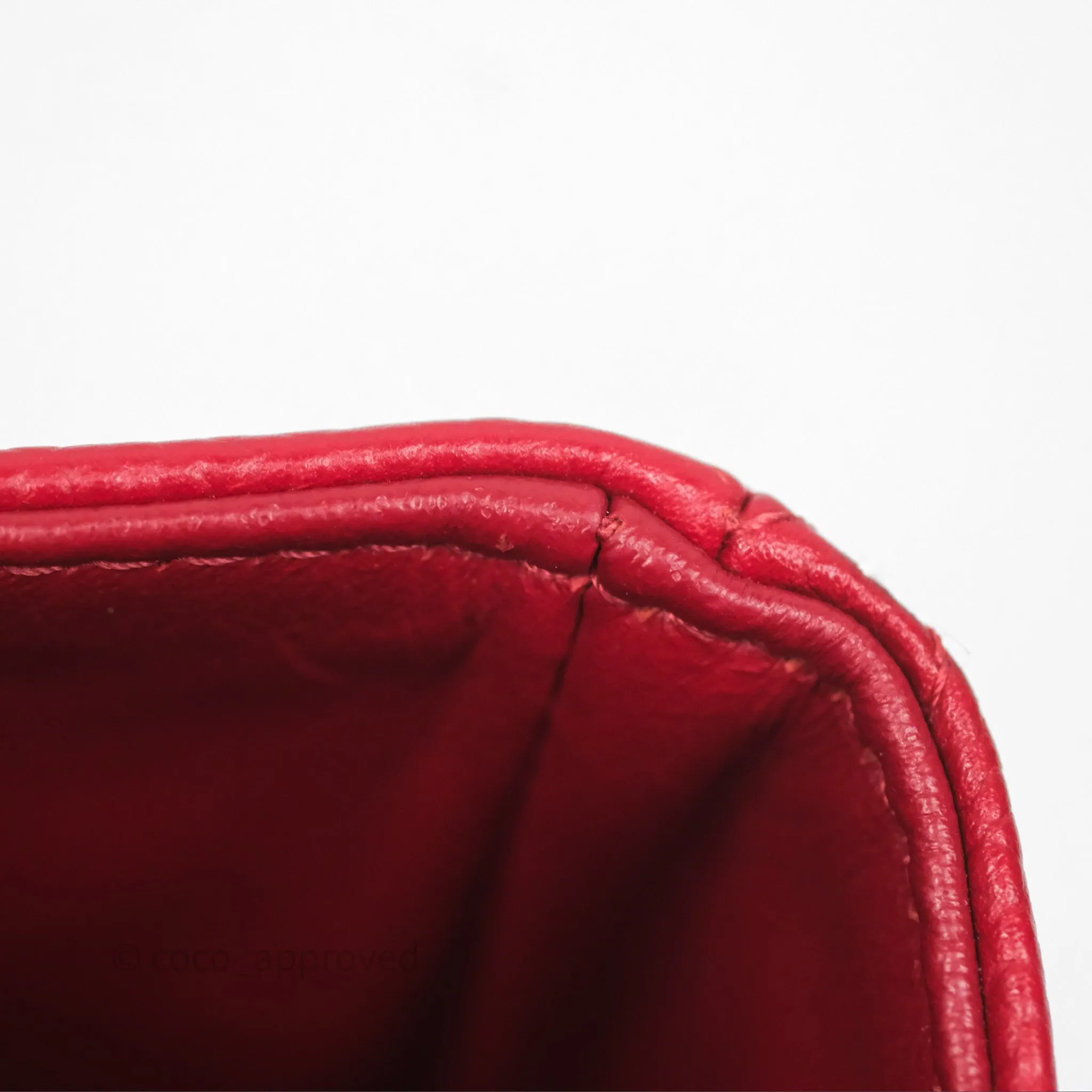 Chanel Quilted Maxi Double Flap Red Caviar Silver Hardware⁣⁣