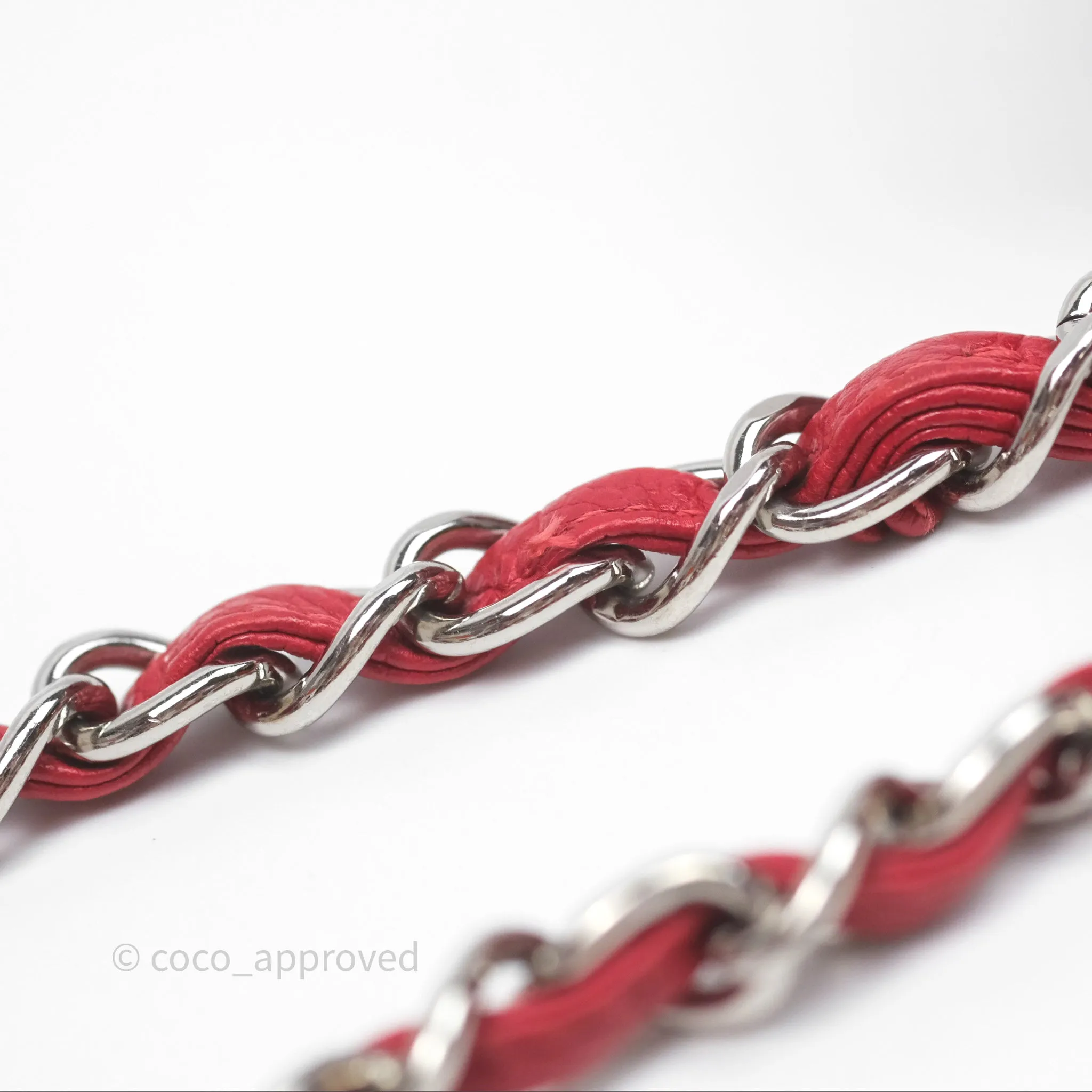Chanel Quilted Maxi Double Flap Red Caviar Silver Hardware⁣⁣