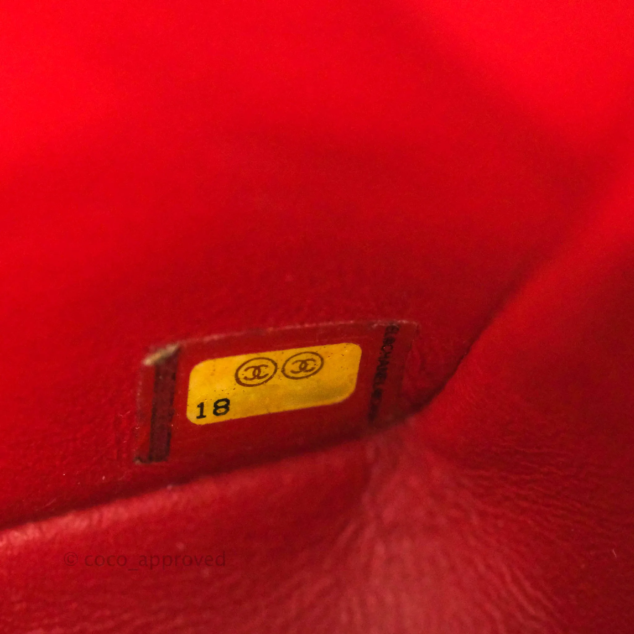 Chanel Quilted Mini Rectangular Flap Red Caviar Silver Hardware
