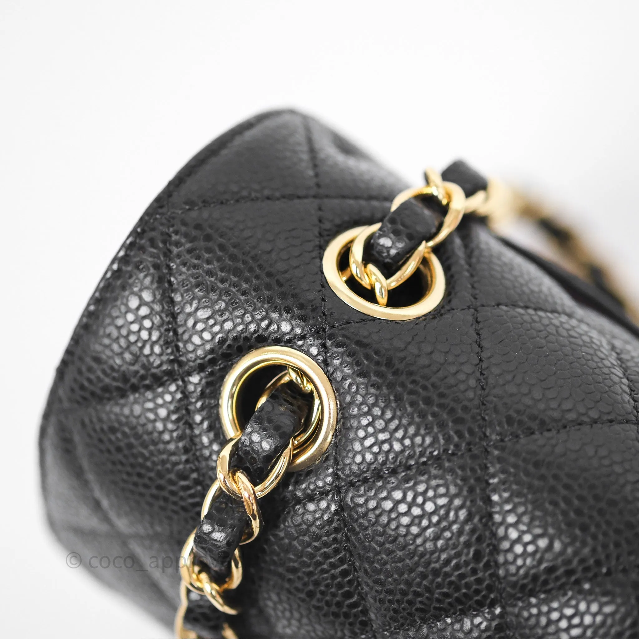 Chanel Quilted Small Classic Flap Black Caviar Gold Hardware