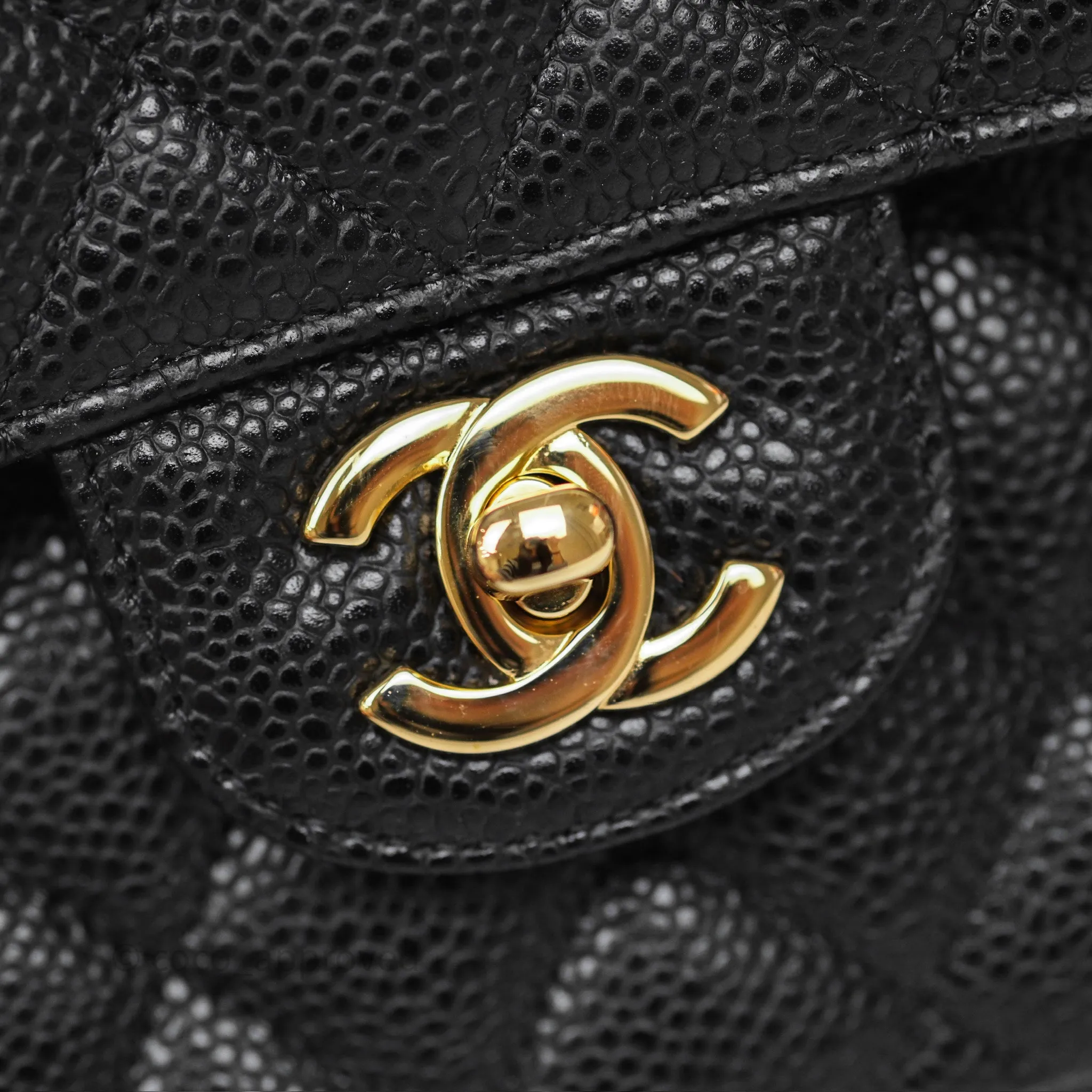 Chanel Quilted Small Classic Flap Black Caviar Gold Hardware
