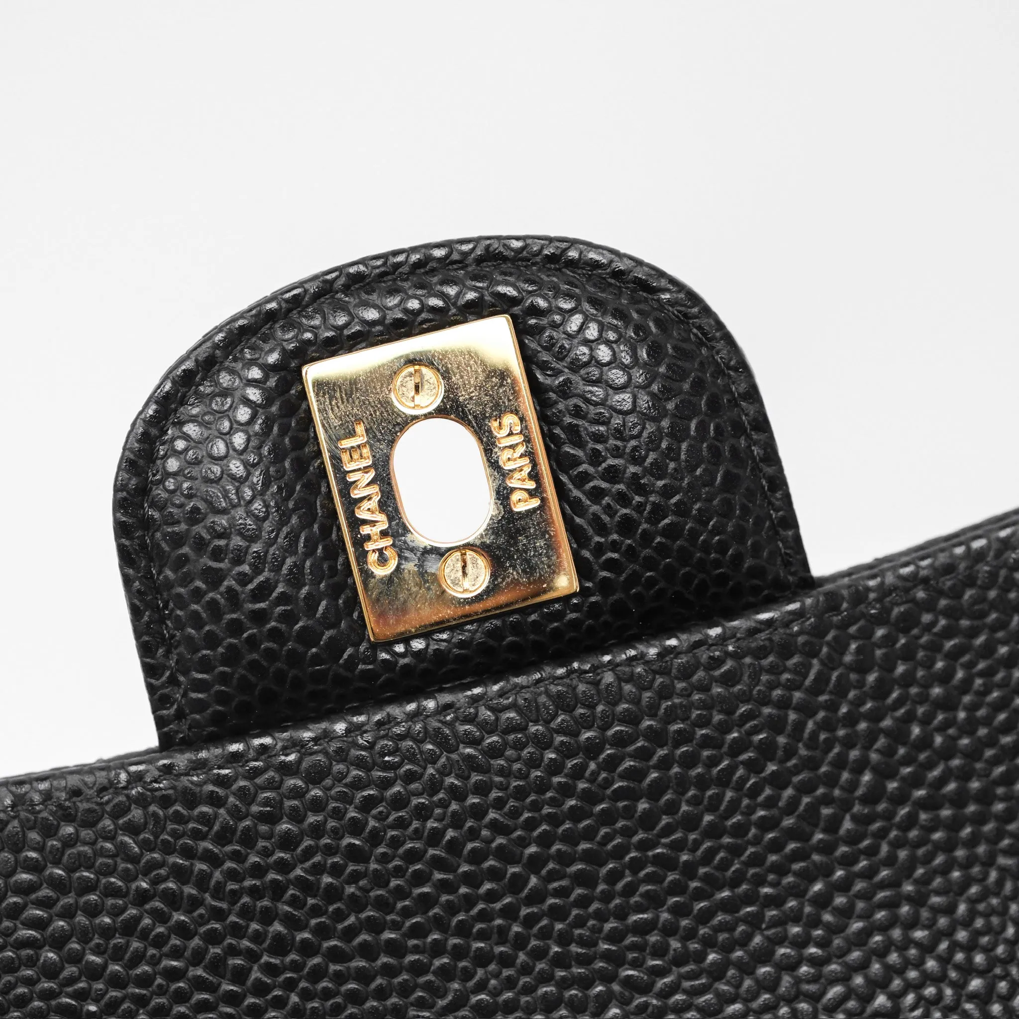 Chanel Quilted Small Classic Flap Black Caviar Gold Hardware