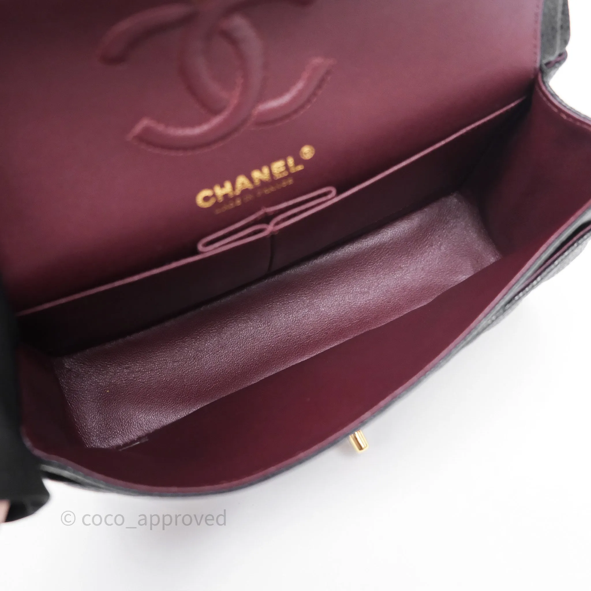 Chanel Quilted Small Classic Flap Black Caviar Gold Hardware