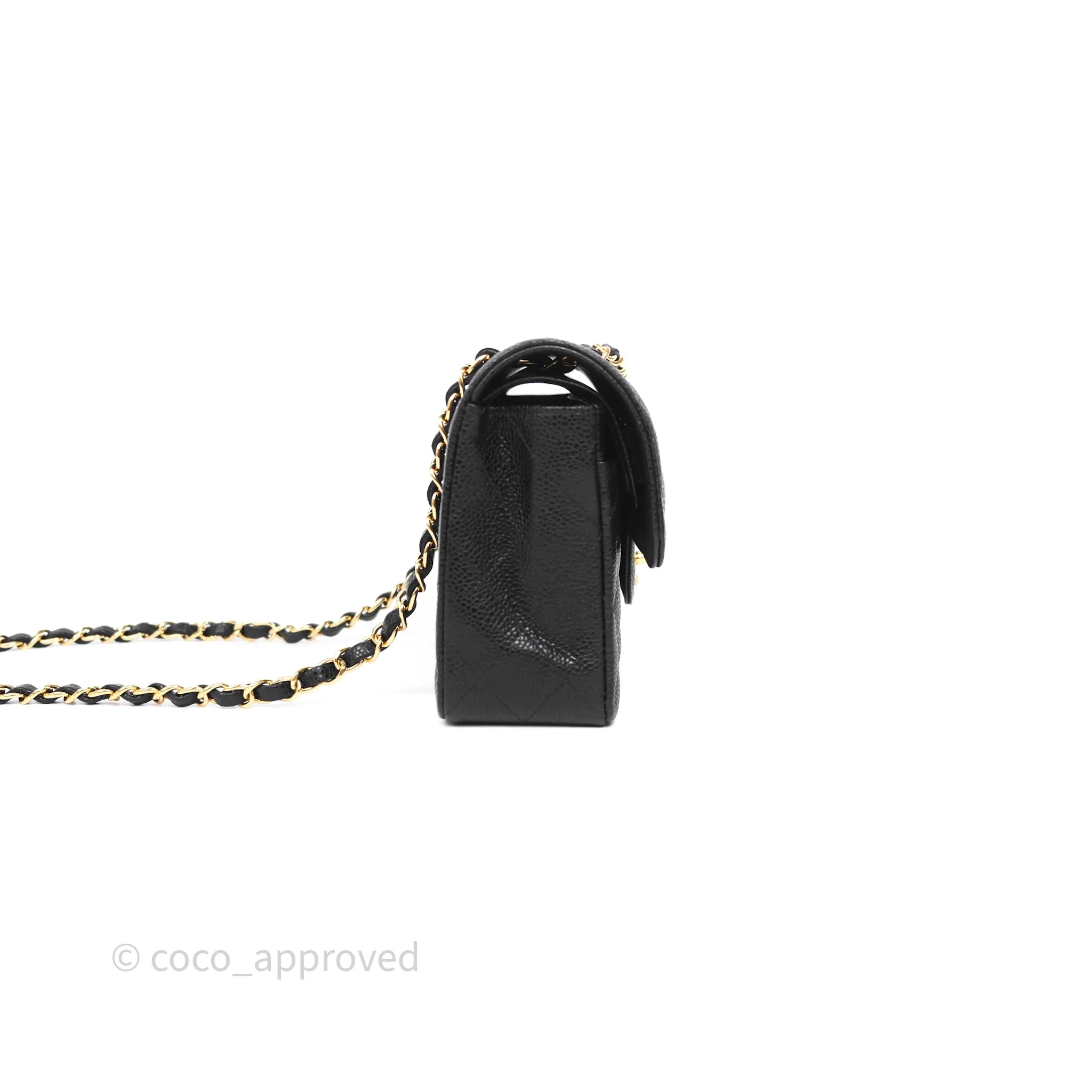 Chanel Quilted Small Classic Flap Black Caviar Gold Hardware