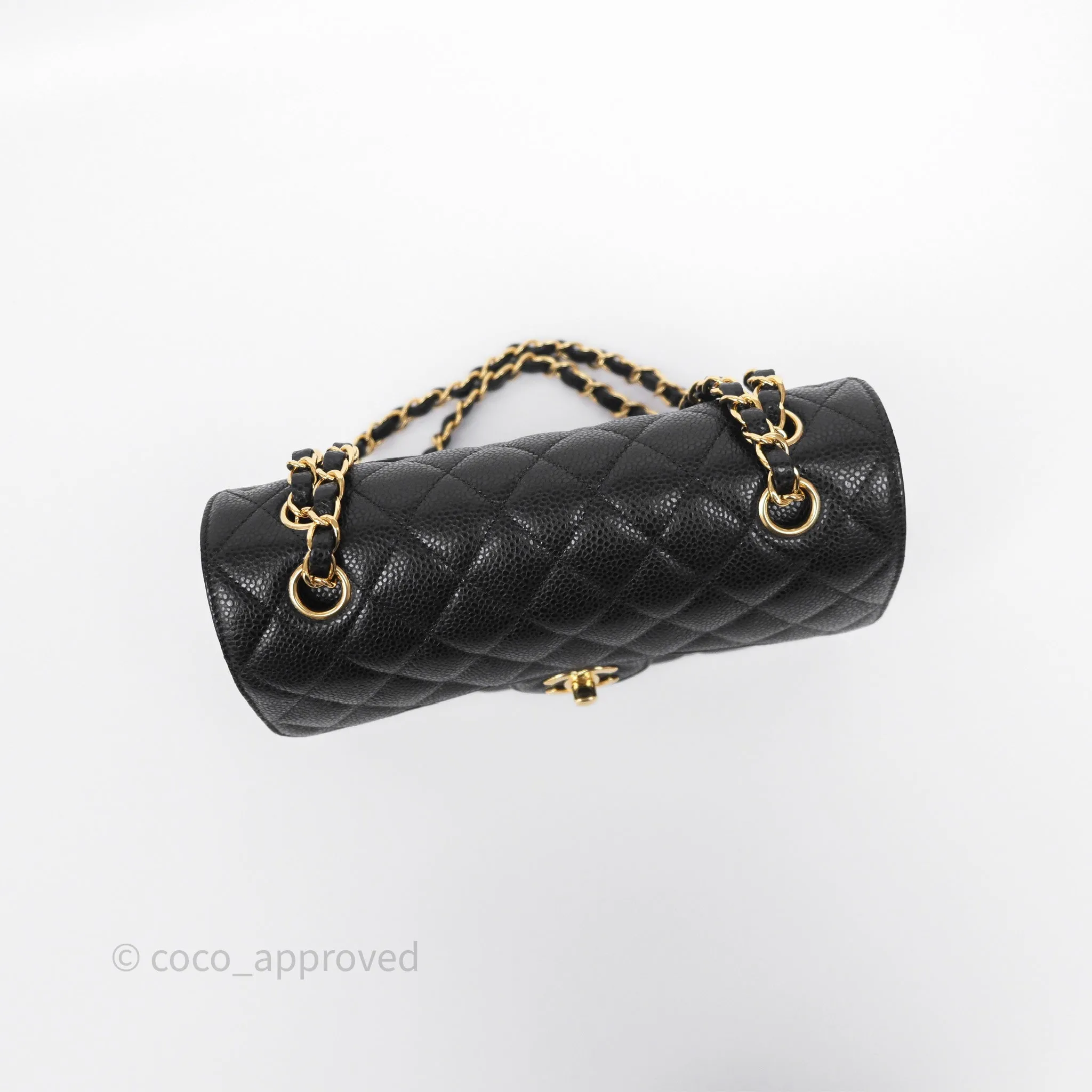 Chanel Quilted Small Classic Flap Black Caviar Gold Hardware