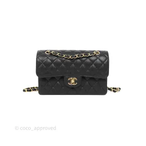 Chanel Quilted Small Classic Flap Black Caviar Gold Hardware