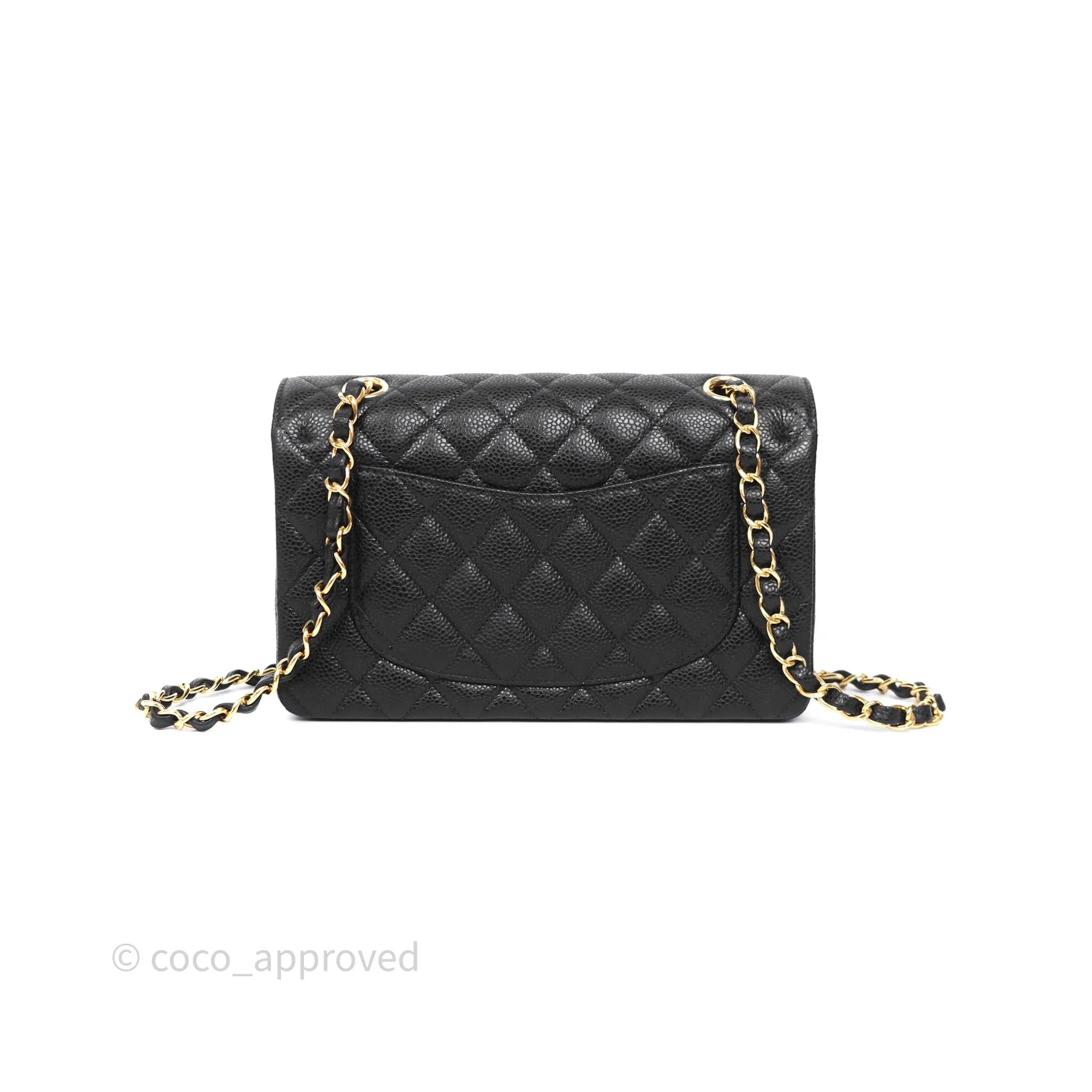 Chanel Quilted Small Classic Flap Black Caviar Gold Hardware