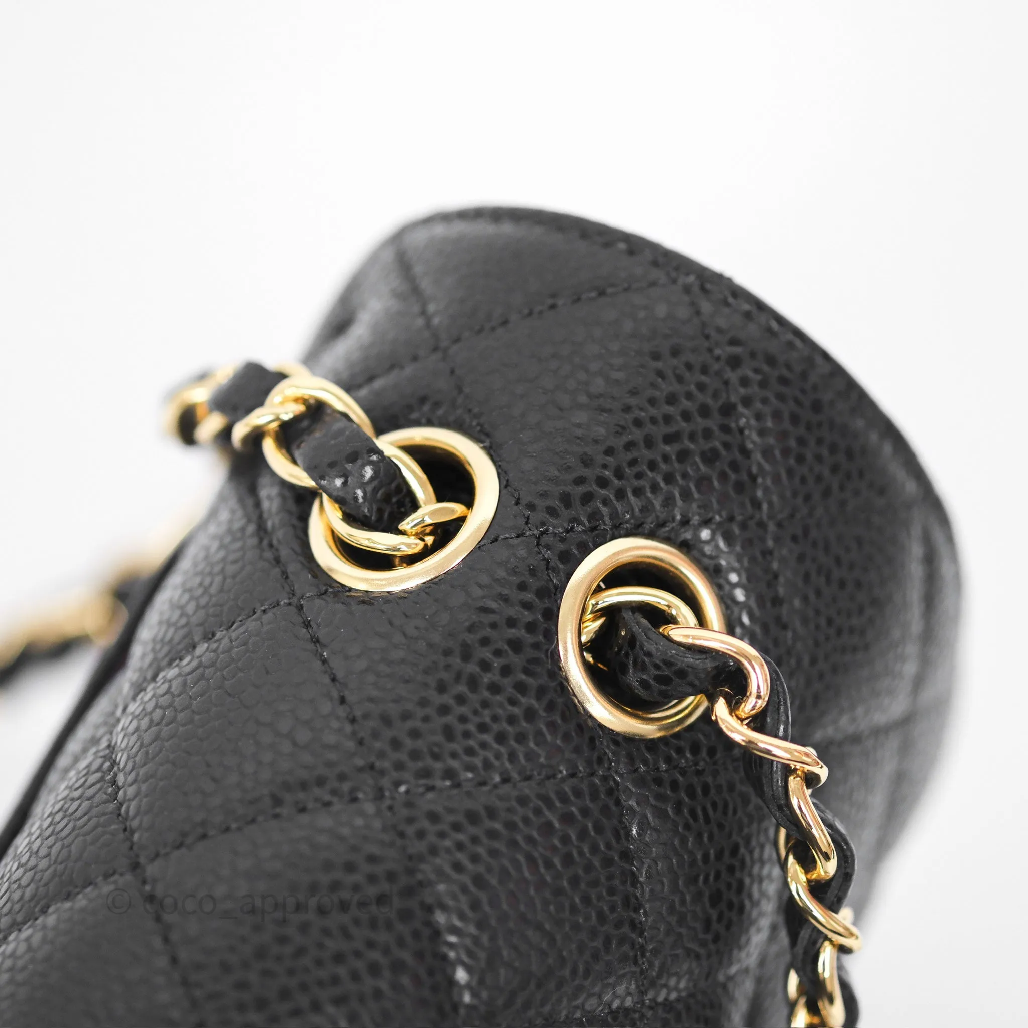 Chanel Quilted Small Classic Flap Black Caviar Gold Hardware