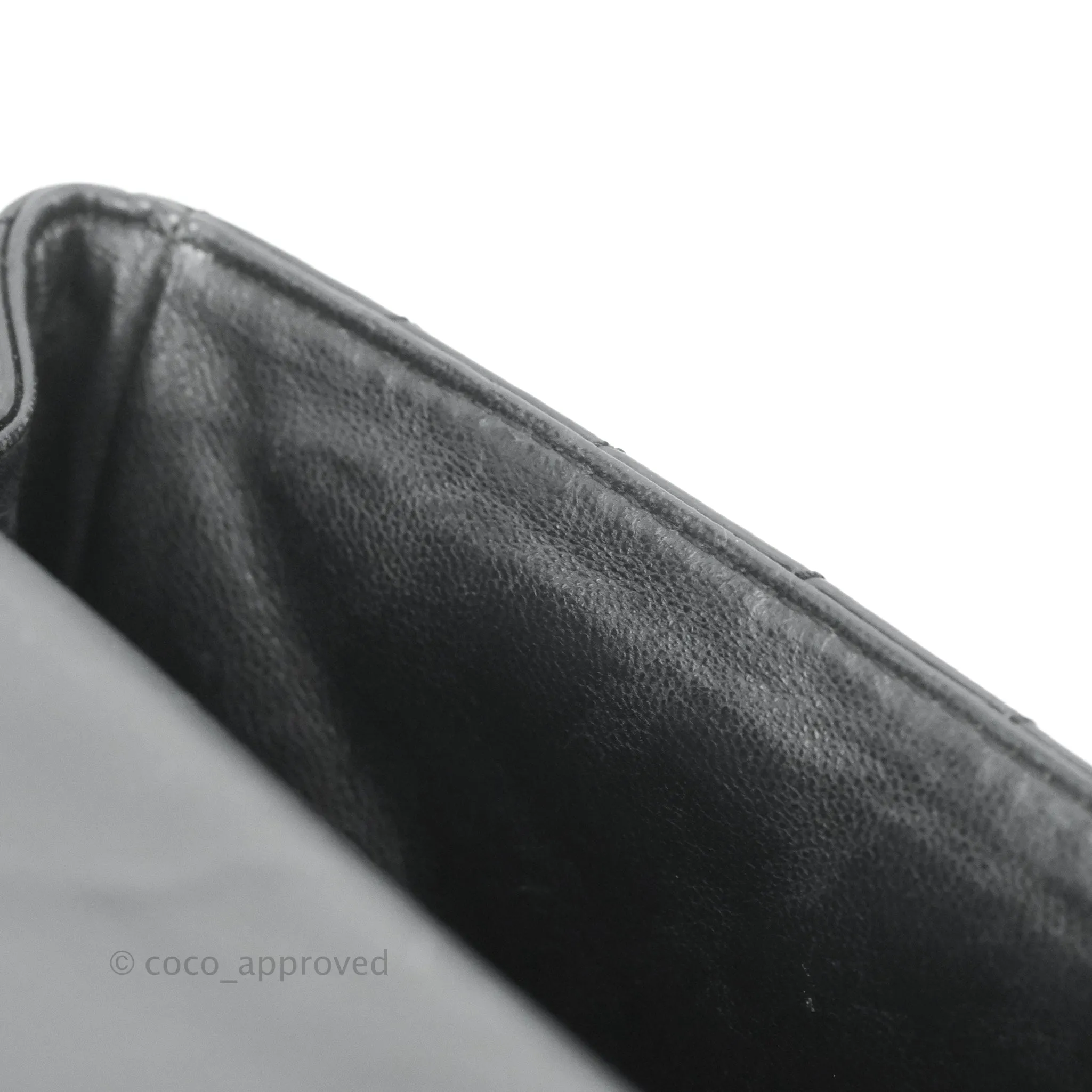 Chanel Single Flap Maxi Chevron Black Patent Silver Hardware