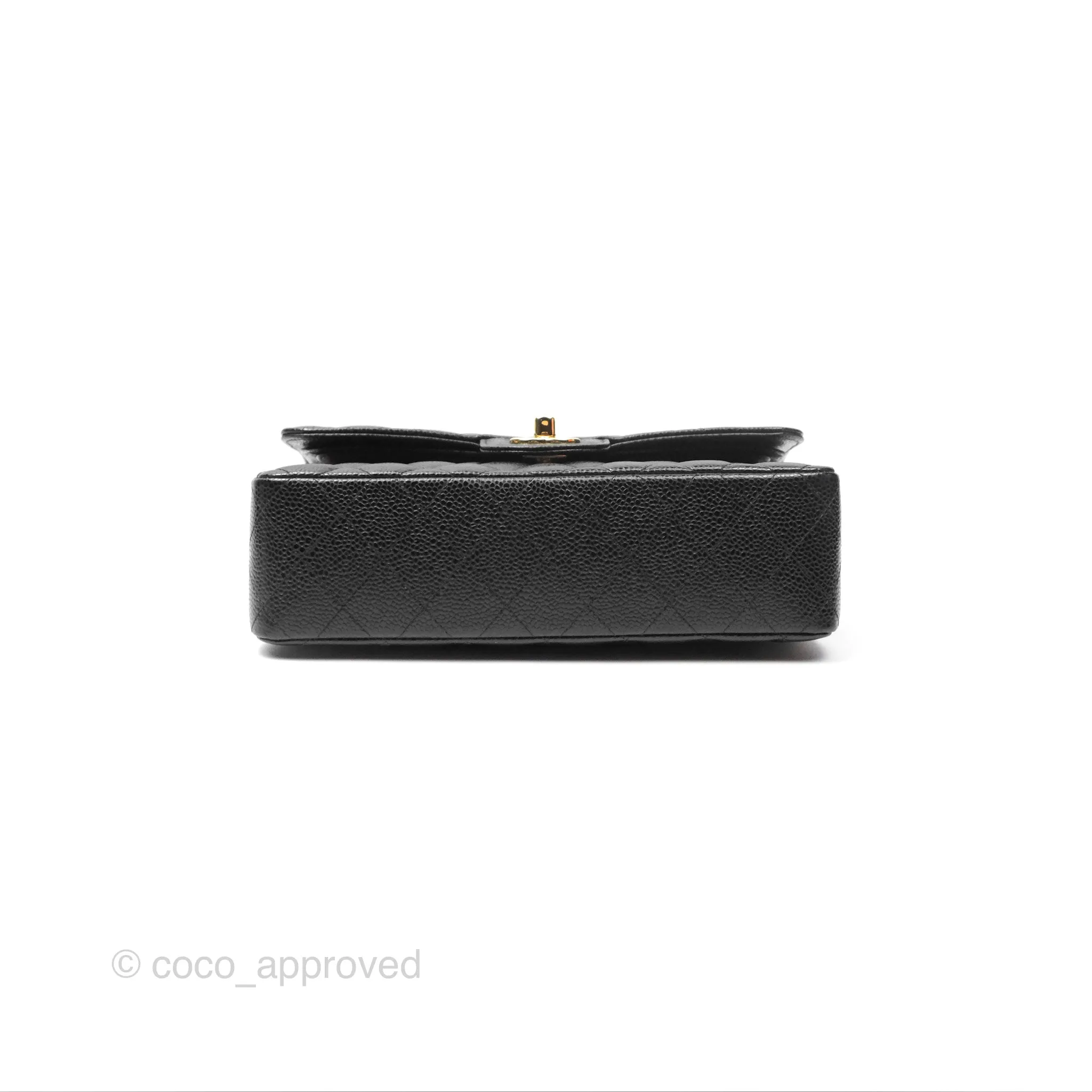 Chanel Small Classic Flap Quilted Black Caviar Gold Hardware