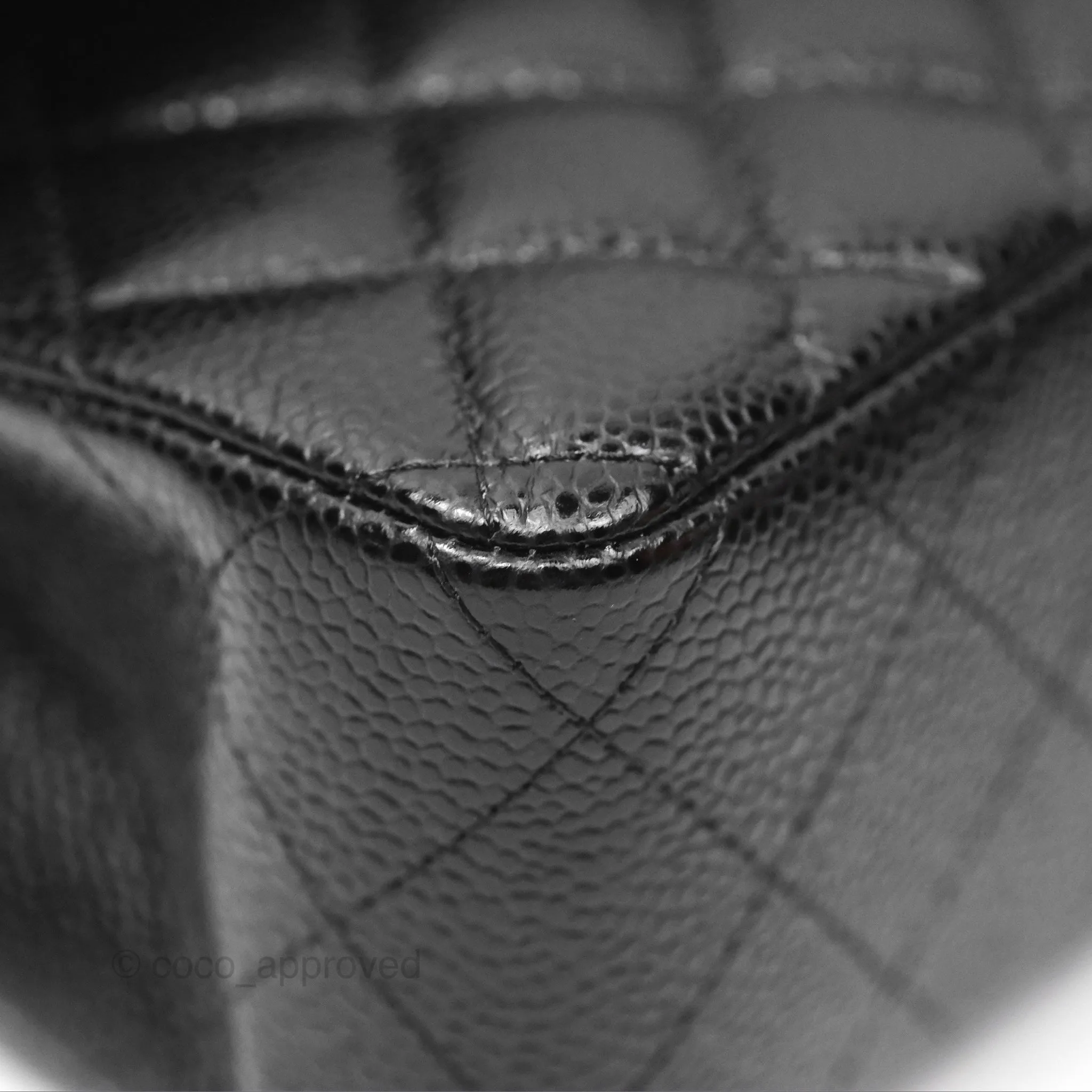 Chanel Small Classic Flap Quilted Black Caviar Gold Hardware