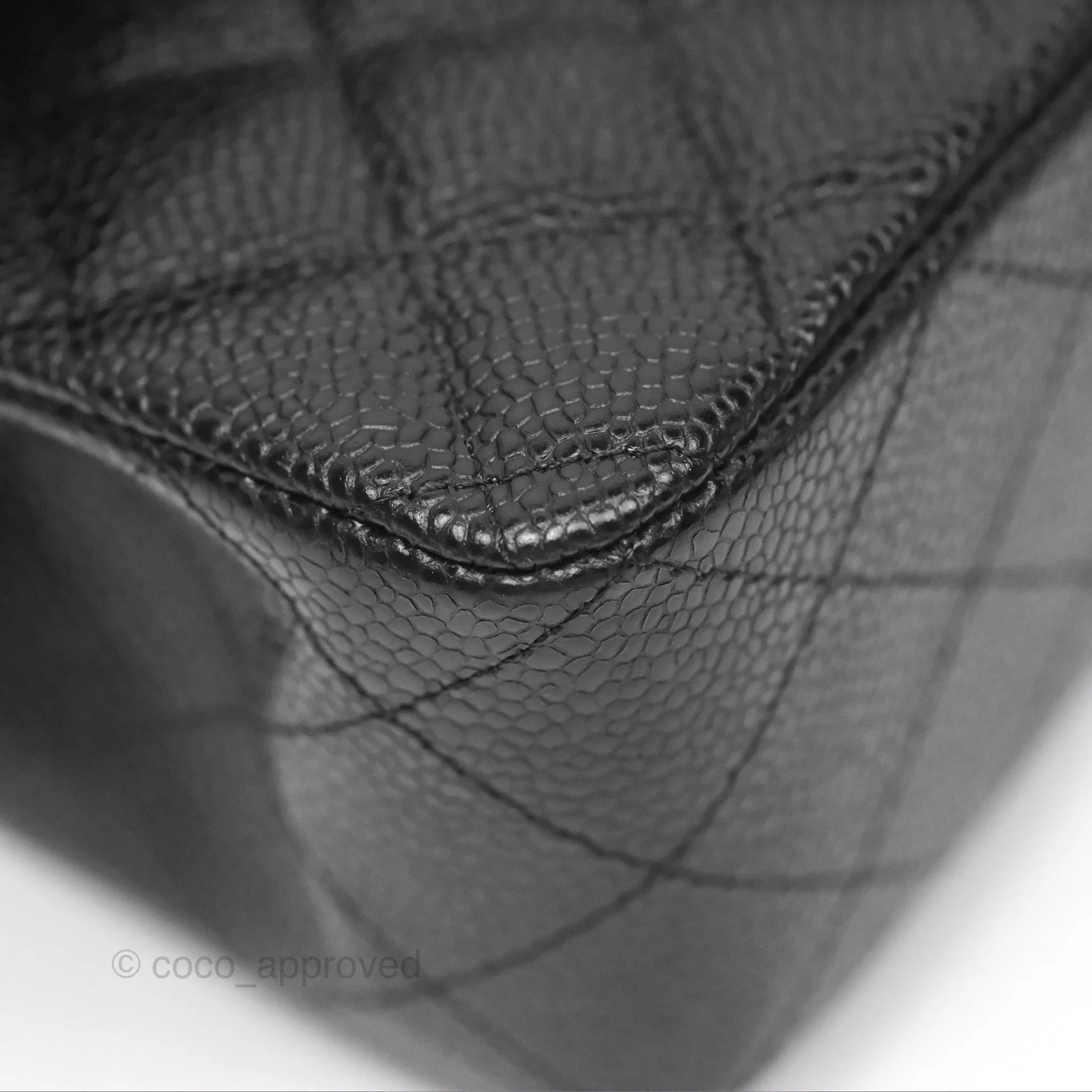 Chanel Small Classic Flap Quilted Black Caviar Gold Hardware