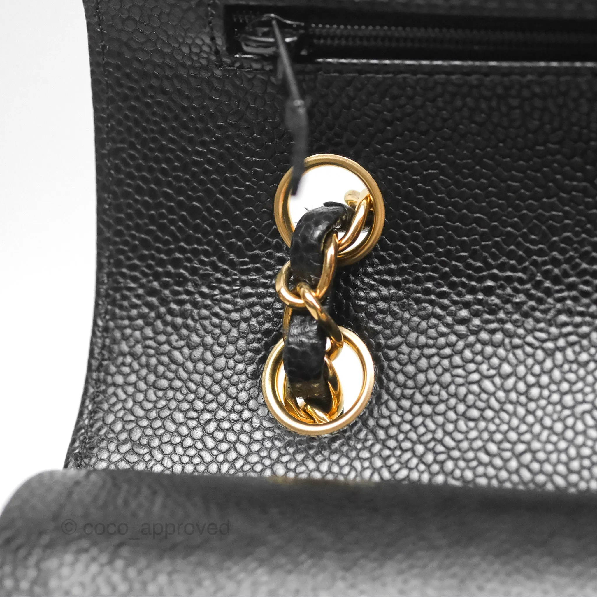 Chanel Small Classic Flap Quilted Black Caviar Gold Hardware