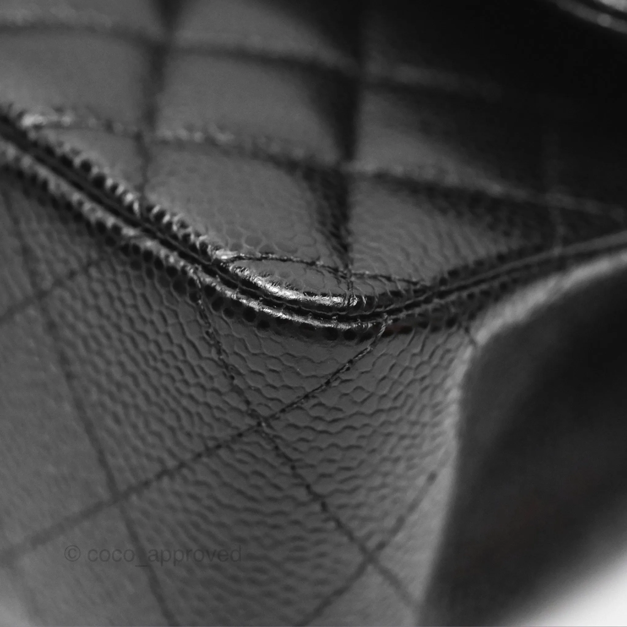 Chanel Small Classic Flap Quilted Black Caviar Gold Hardware