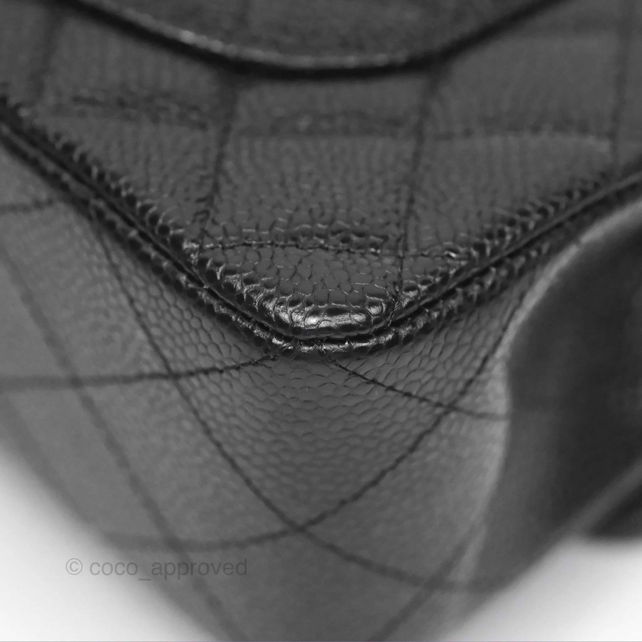 Chanel Small Classic Flap Quilted Black Caviar Gold Hardware