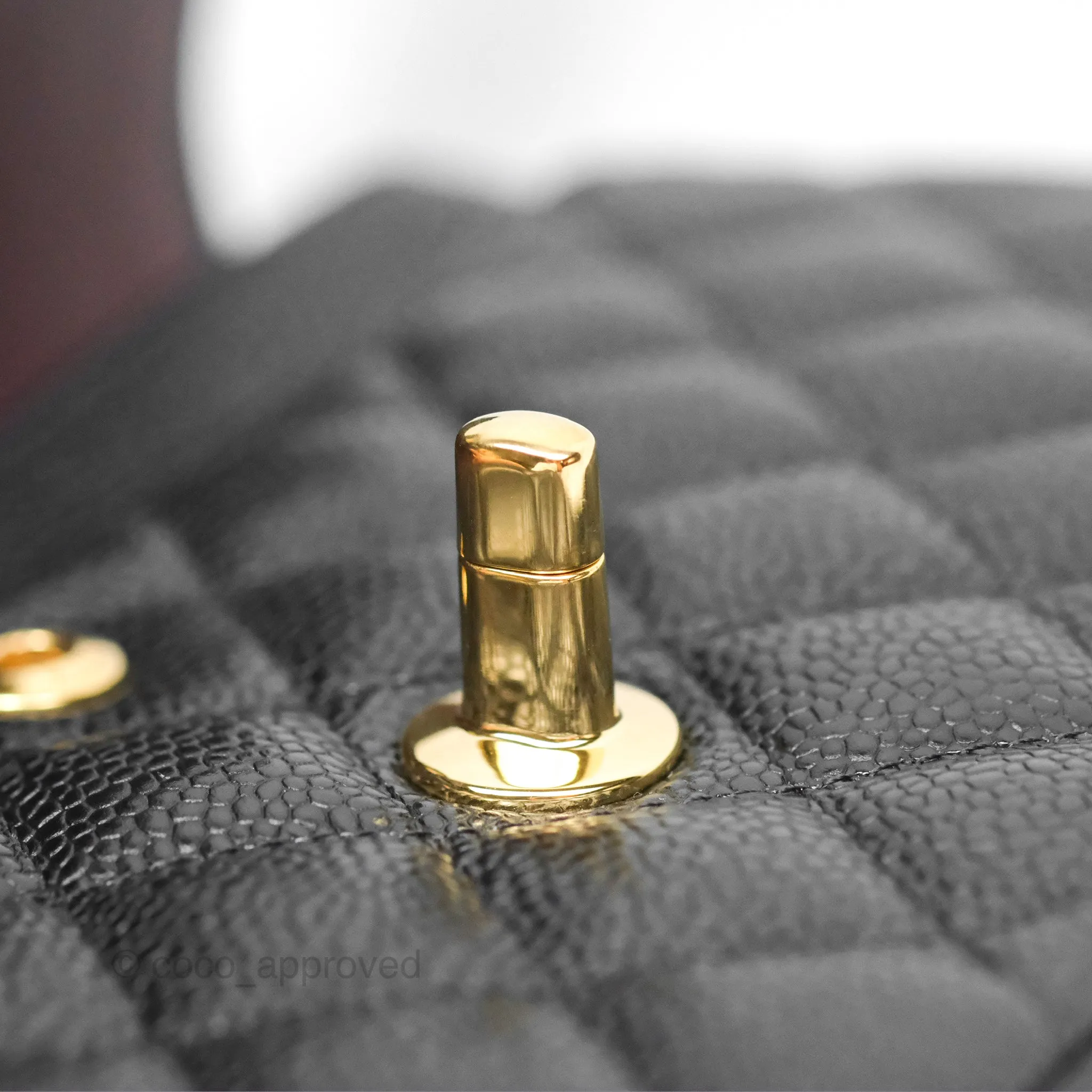 Chanel Small Classic Flap Quilted Black Caviar Gold Hardware