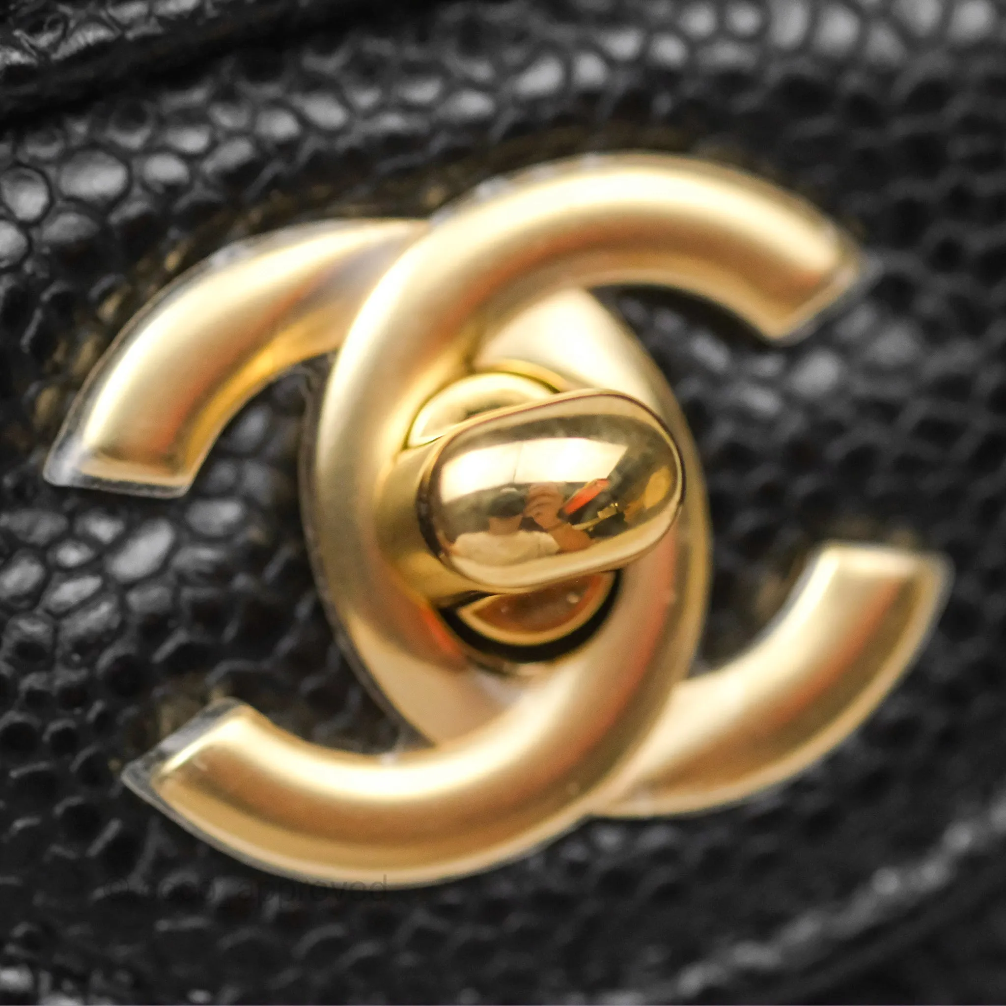 Chanel Small Classic Flap Quilted Black Caviar Gold Hardware