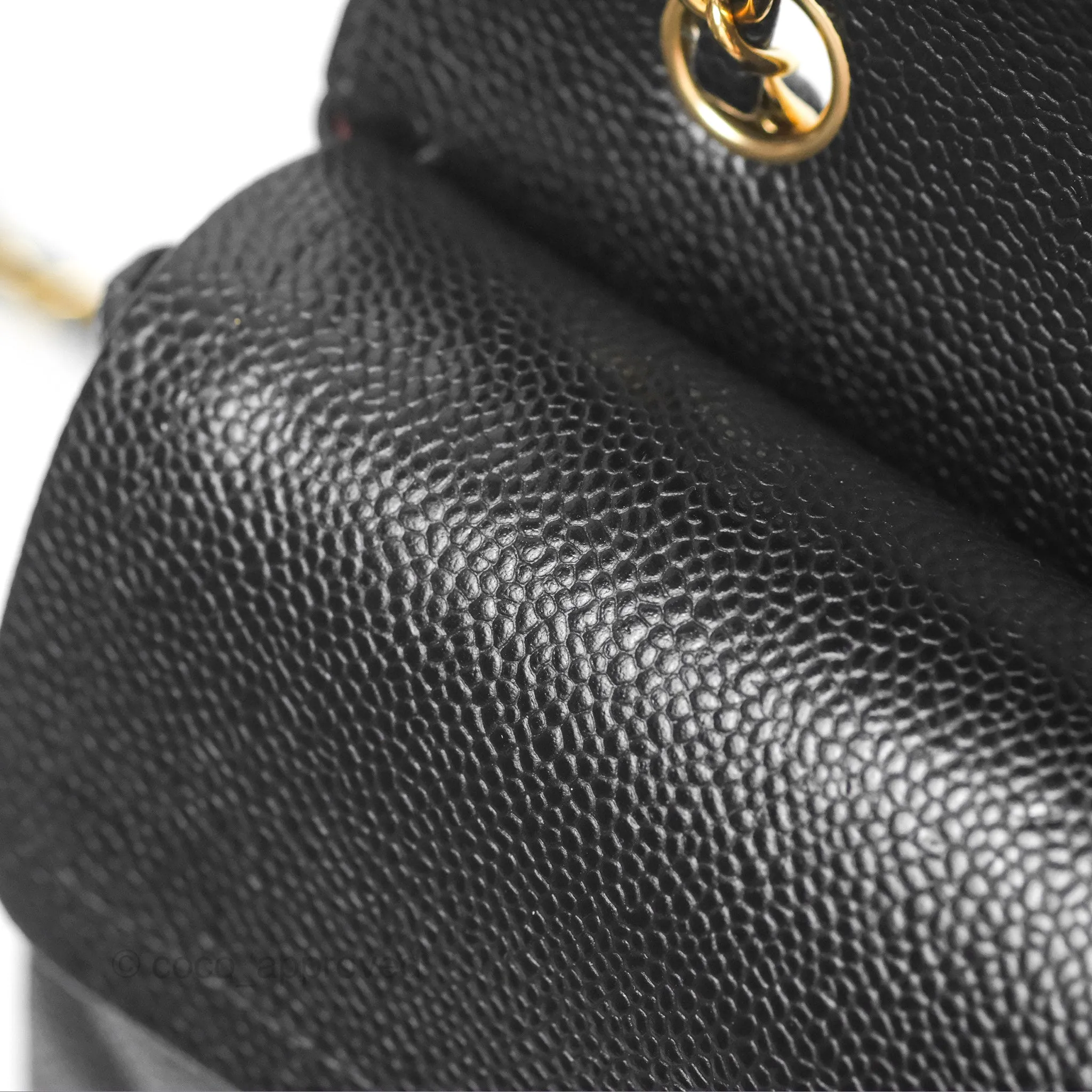 Chanel Small Classic Flap Quilted Black Caviar Gold Hardware