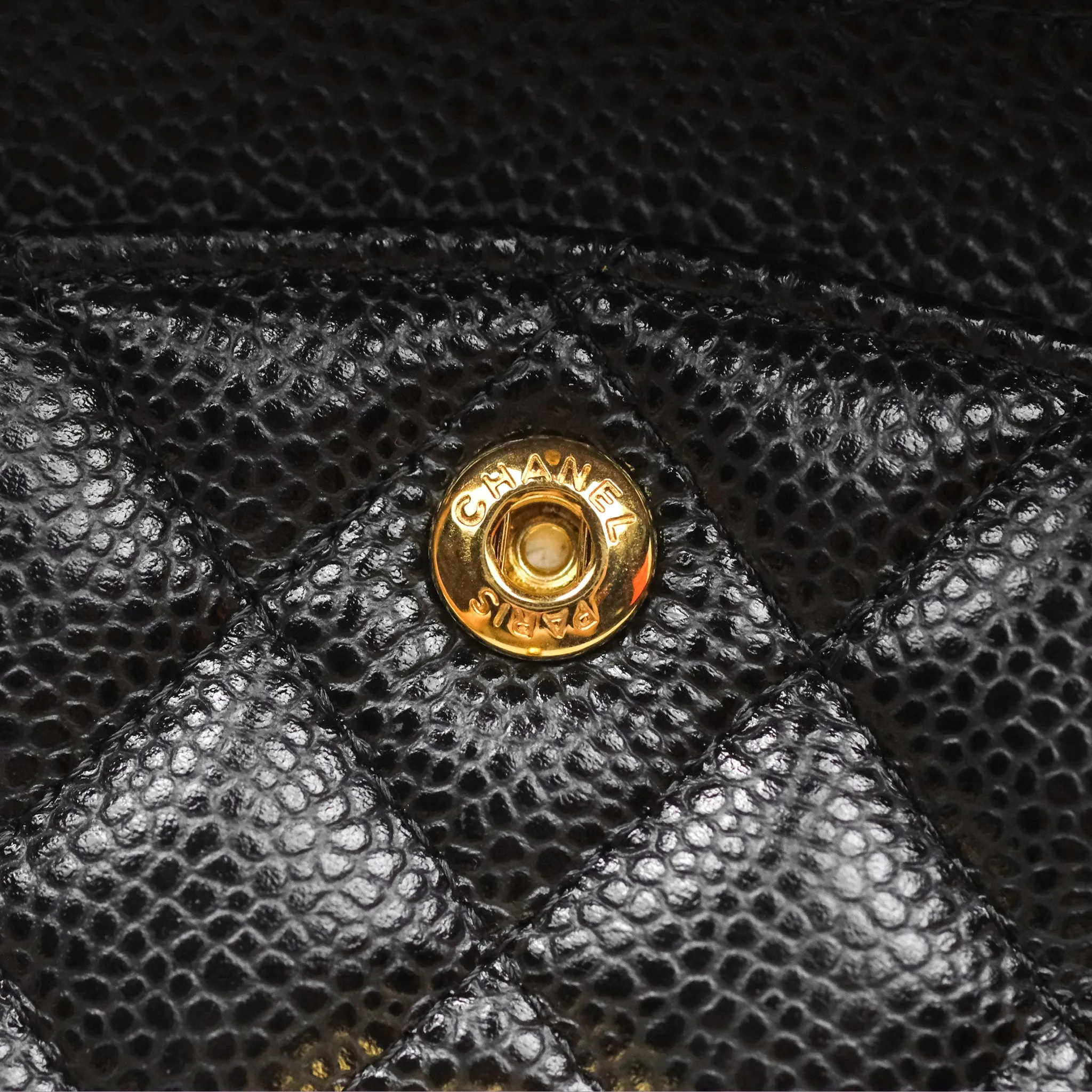 Chanel Small Classic Flap Quilted Black Caviar Gold Hardware