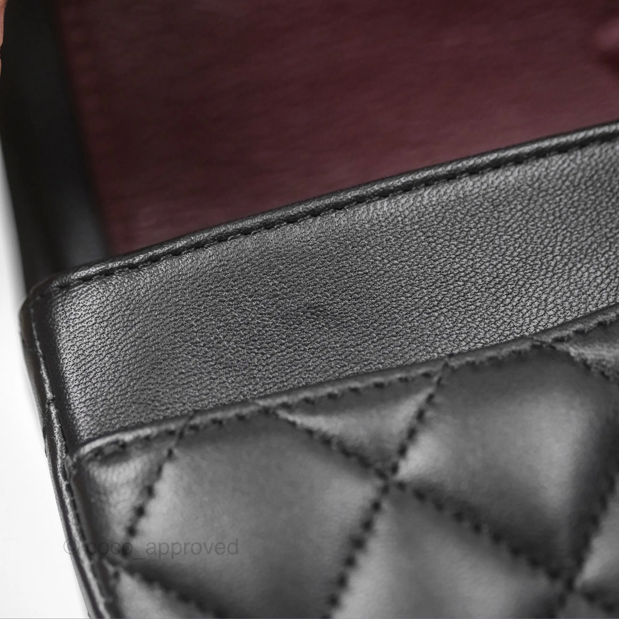 Chanel Small Classic Flap Quilted Black Lambskin Gold Hardware