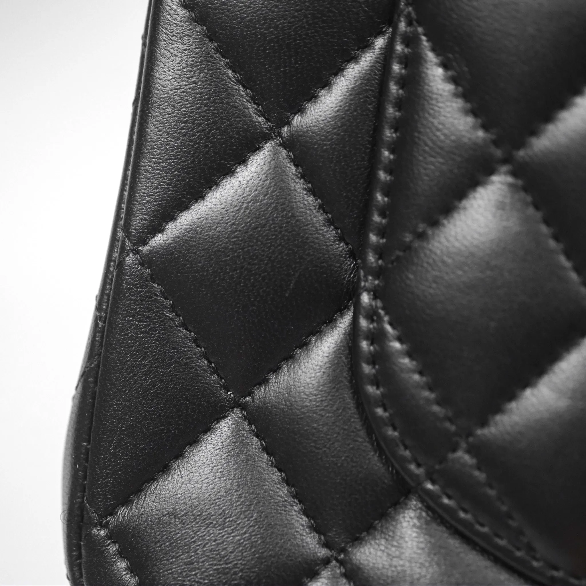 Chanel Small Classic Flap Quilted Black Lambskin Gold Hardware