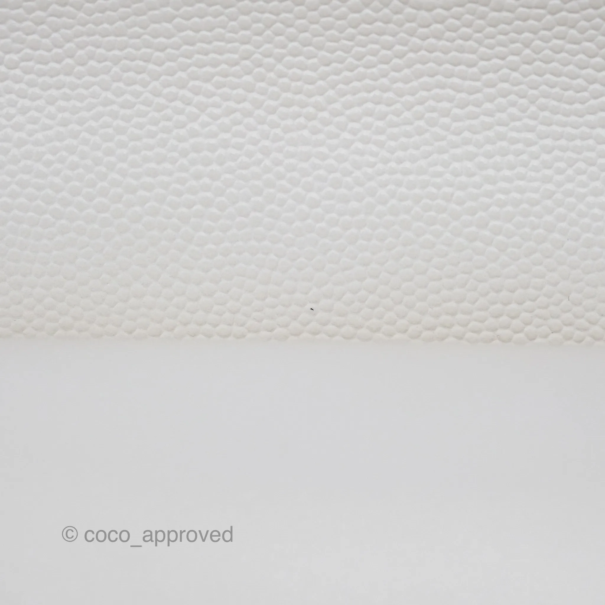 Chanel Small Classic Flap Quilted Ivory White Caviar Gold Hardware