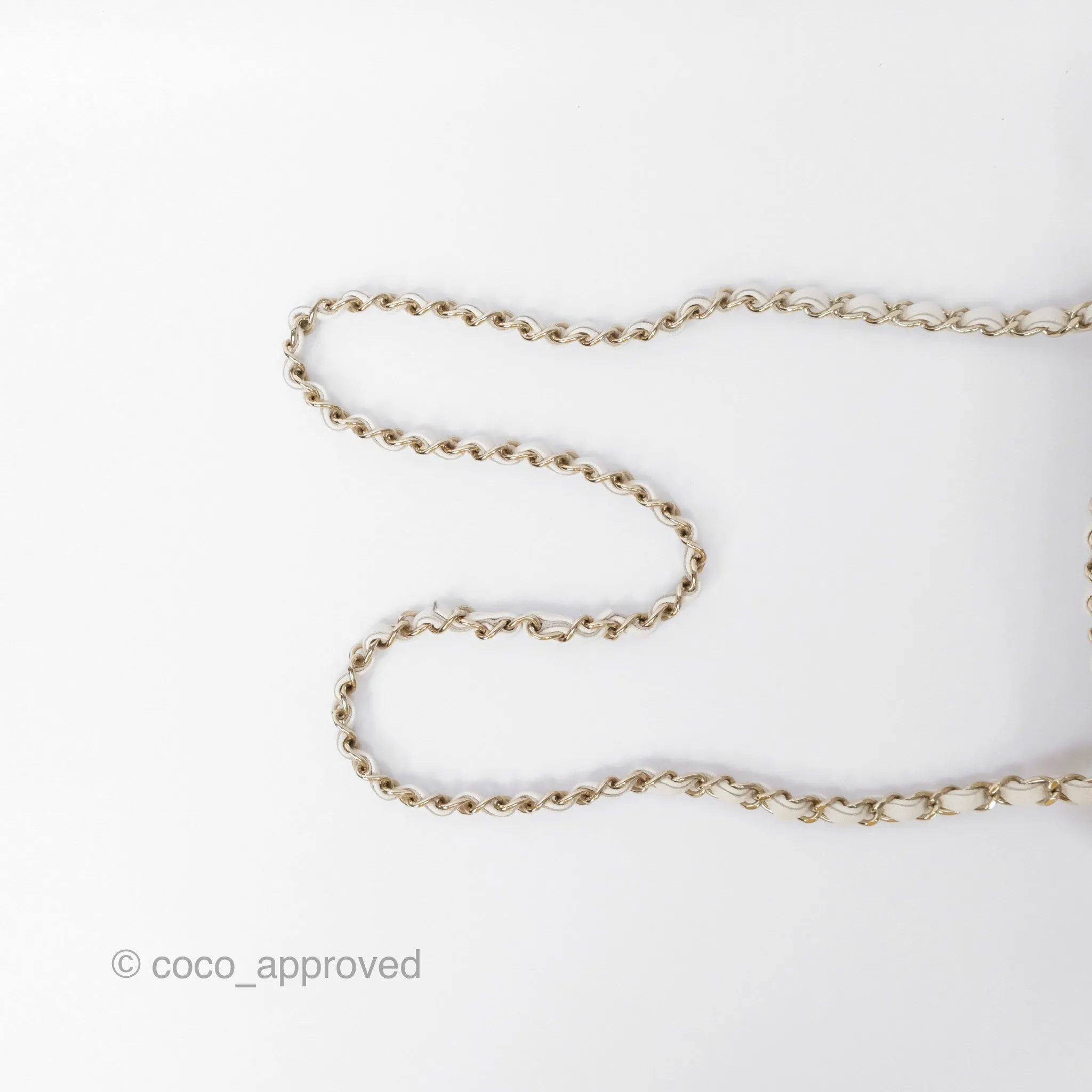 Chanel Small Classic Flap Quilted Ivory White Caviar Gold Hardware