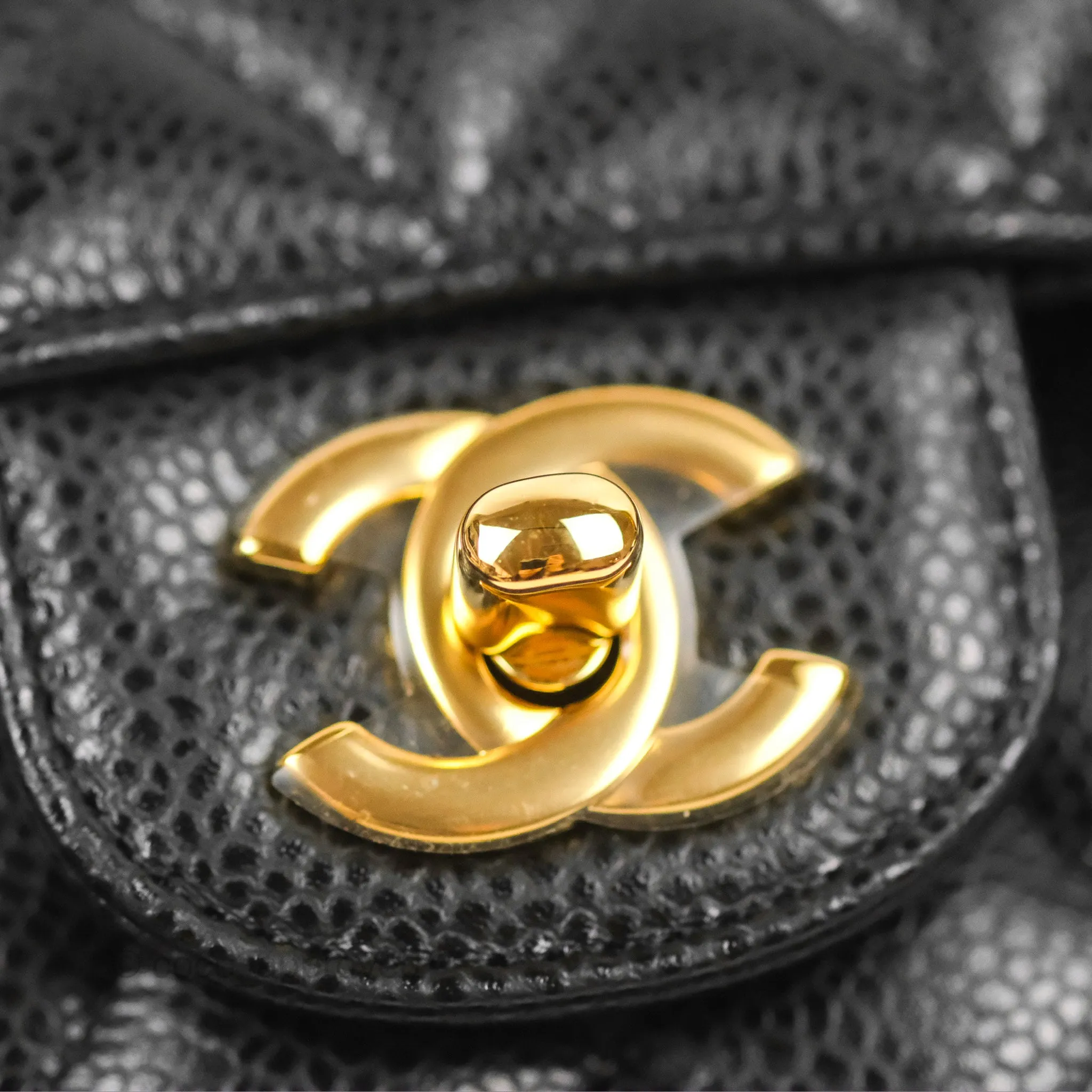 Chanel Small Classic Quilted Flap Black Caviar Gold Hardware