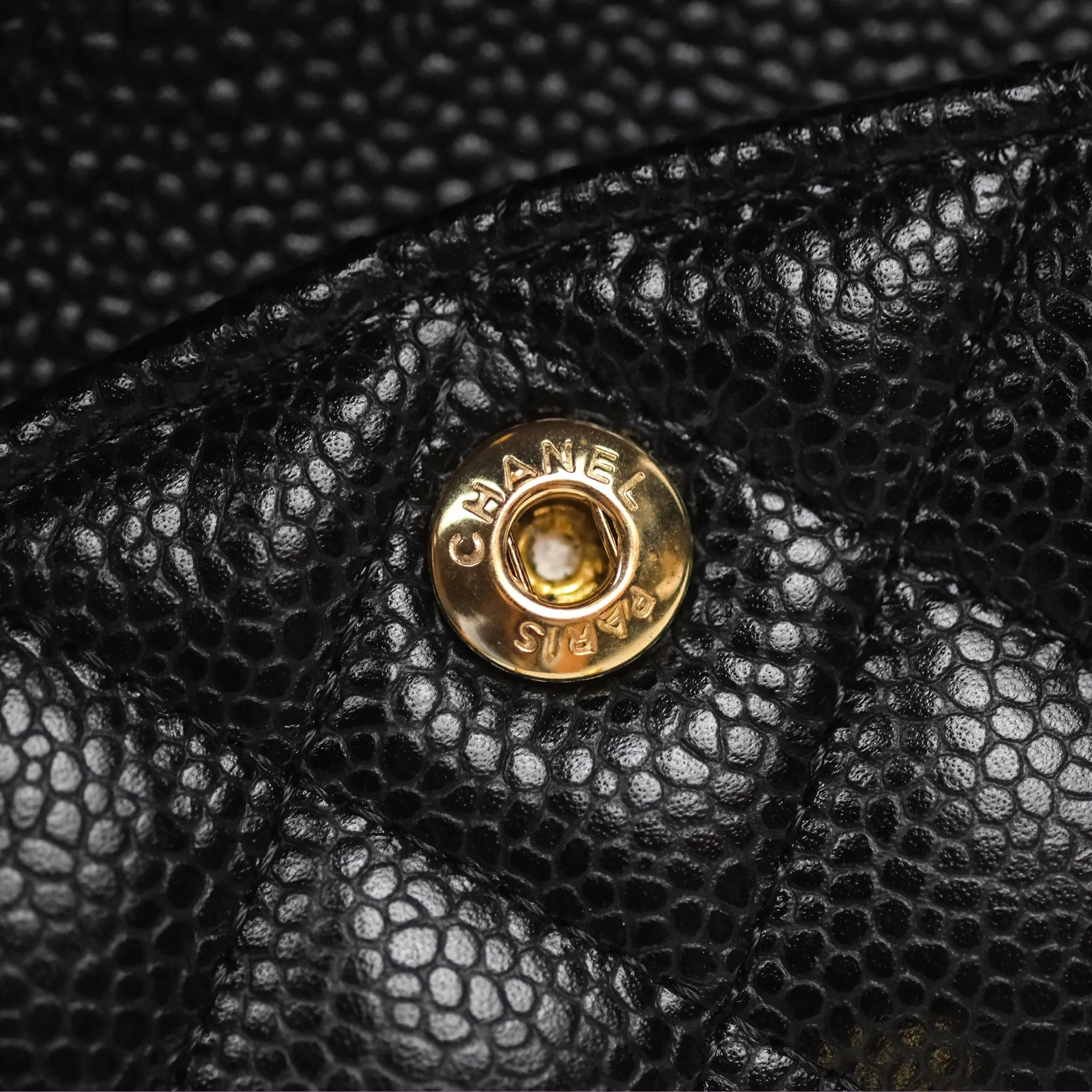 Chanel Small Classic Quilted Flap Black Caviar Gold Hardware