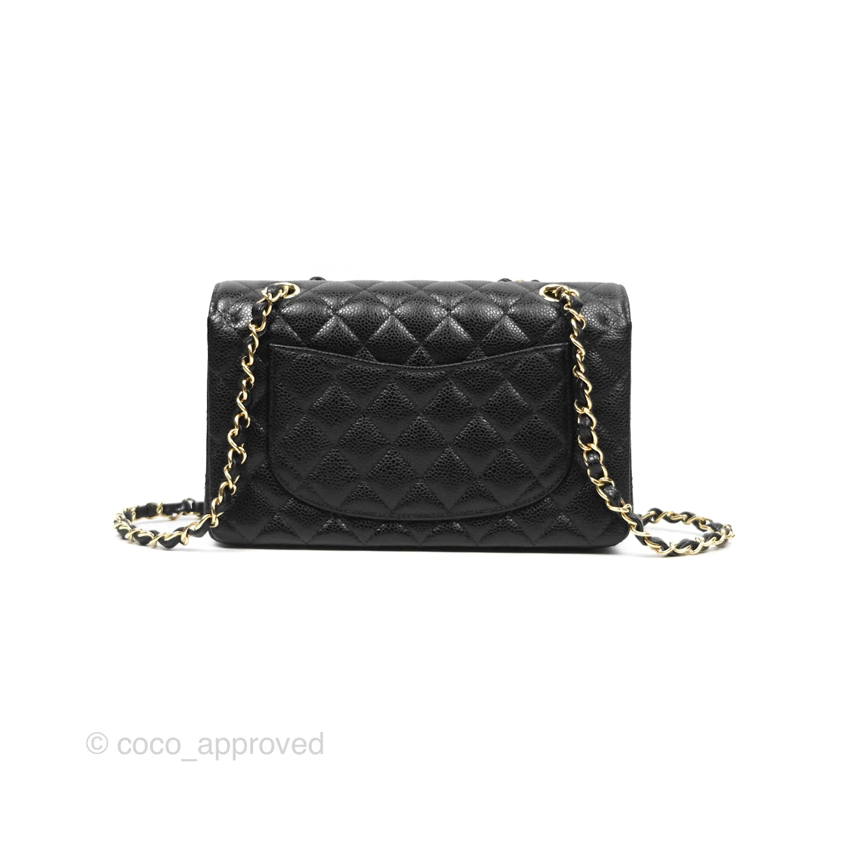 Chanel Small Classic Quilted Flap Black Caviar Gold Hardware