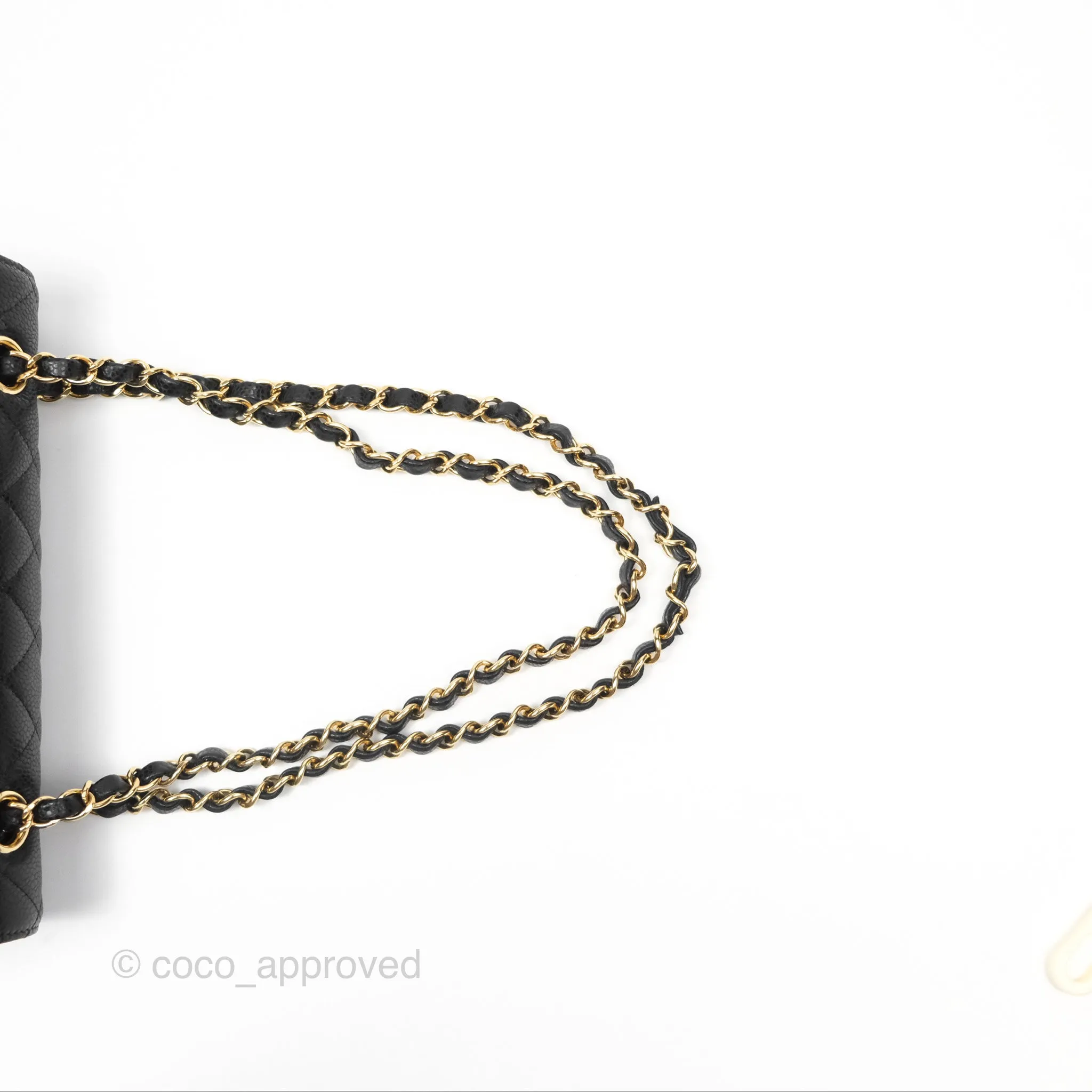 Chanel Small Classic Quilted Flap Black Caviar Gold Hardware