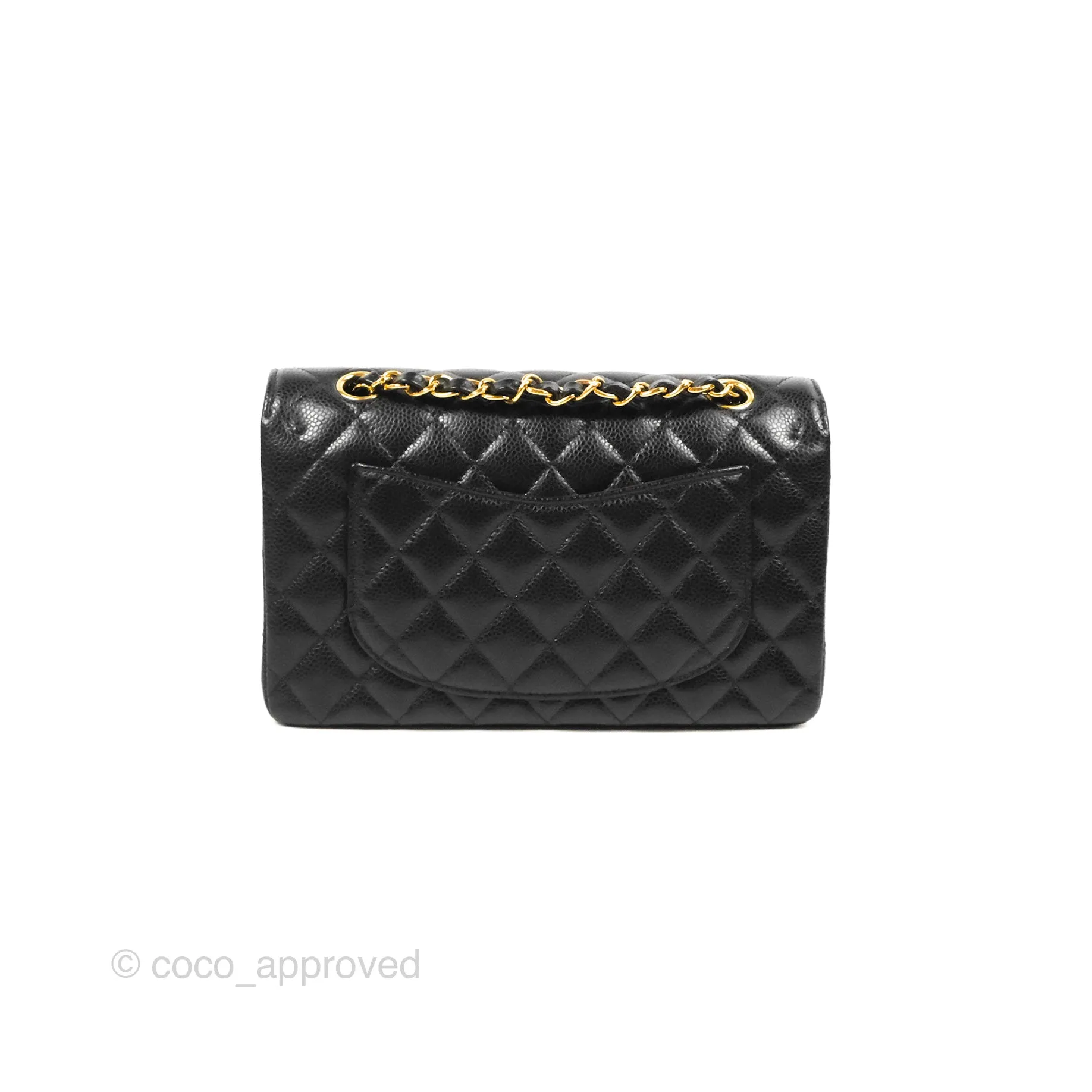 Chanel Small Classic Quilted Flap Black Caviar Gold Hardware