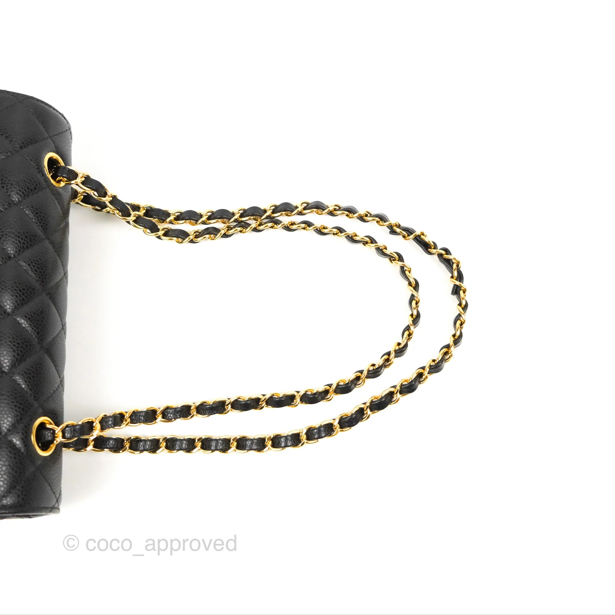 Chanel Small Classic Quilted Flap Black Caviar Gold Hardware