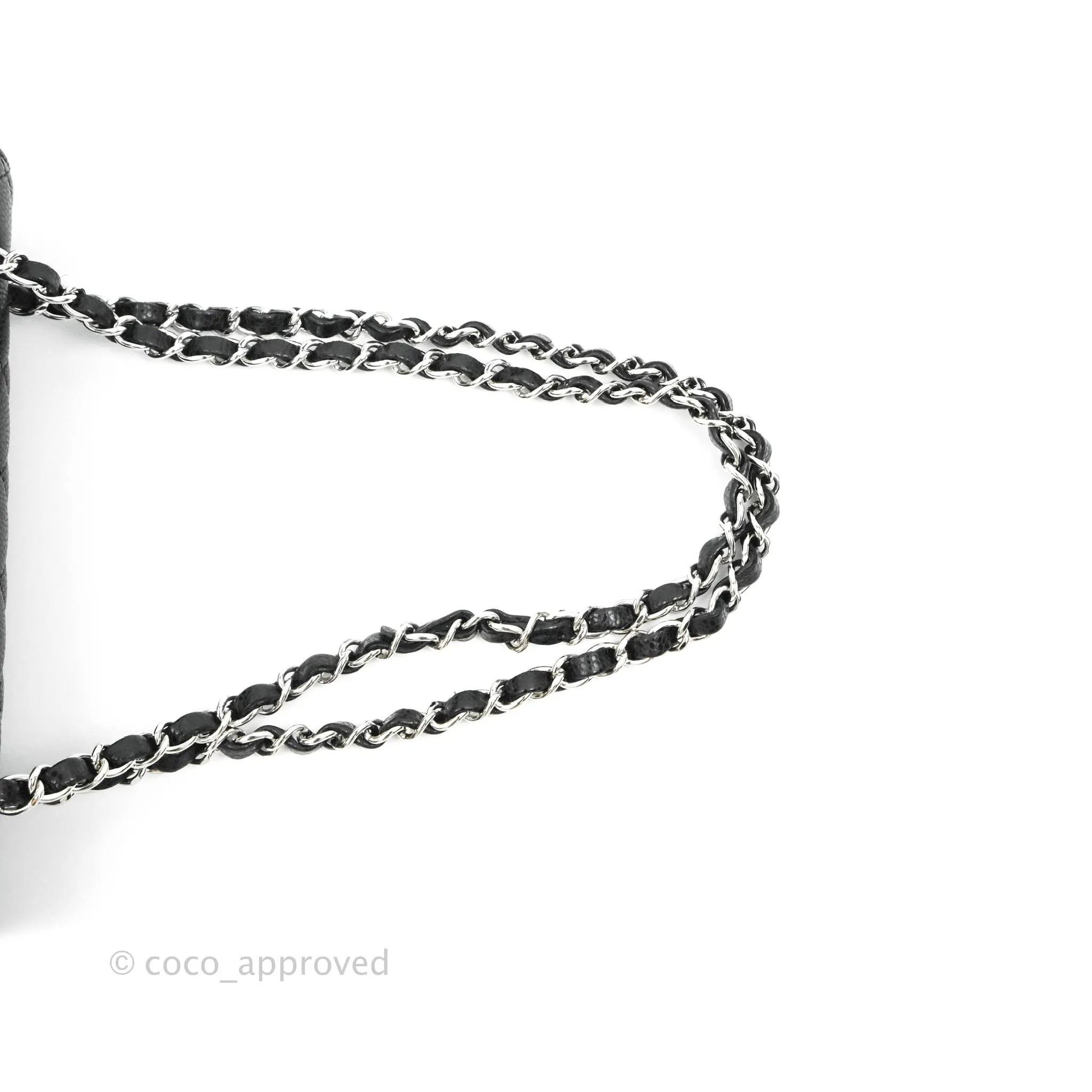 Chanel Small Classic Quilted Flap Black Caviar Silver Hardware
