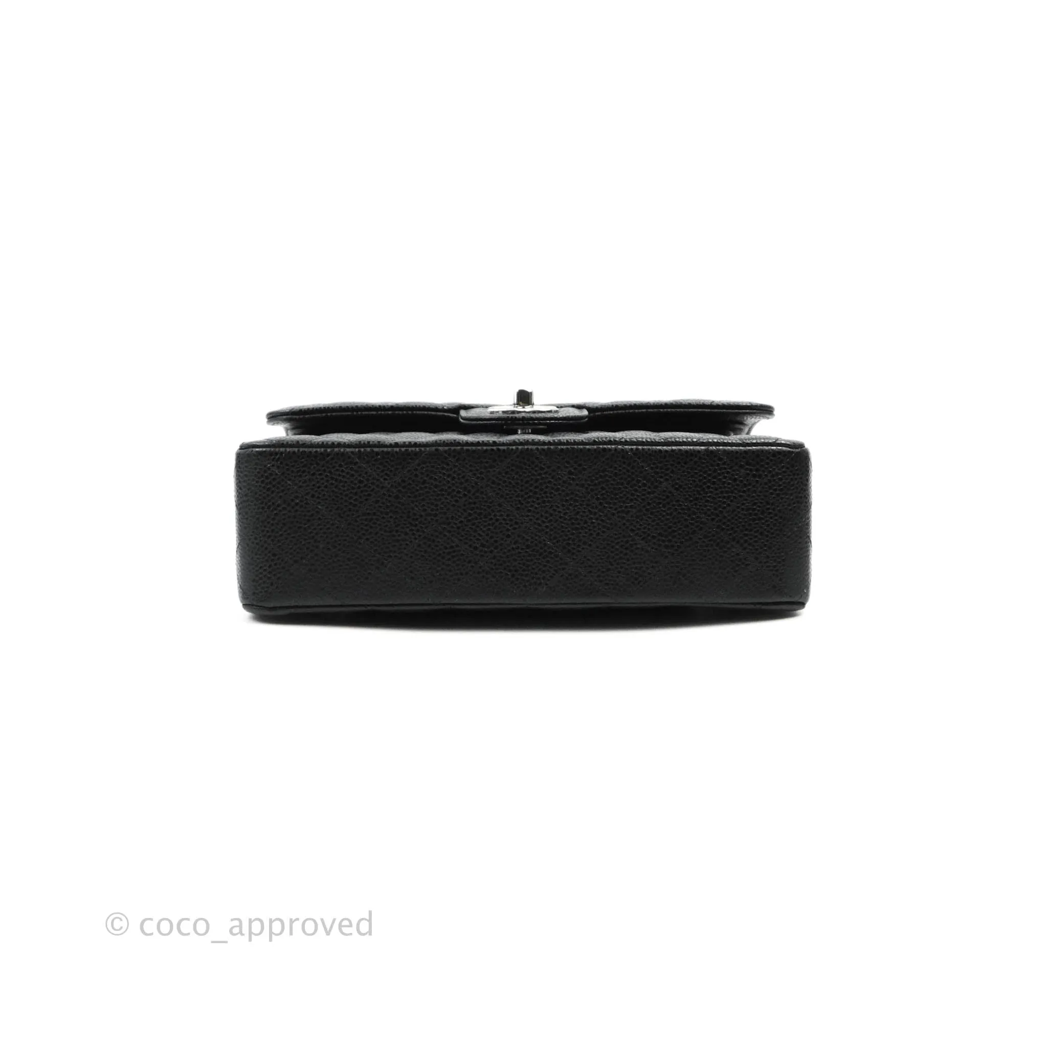 Chanel Small Classic Quilted Flap Black Caviar Silver Hardware