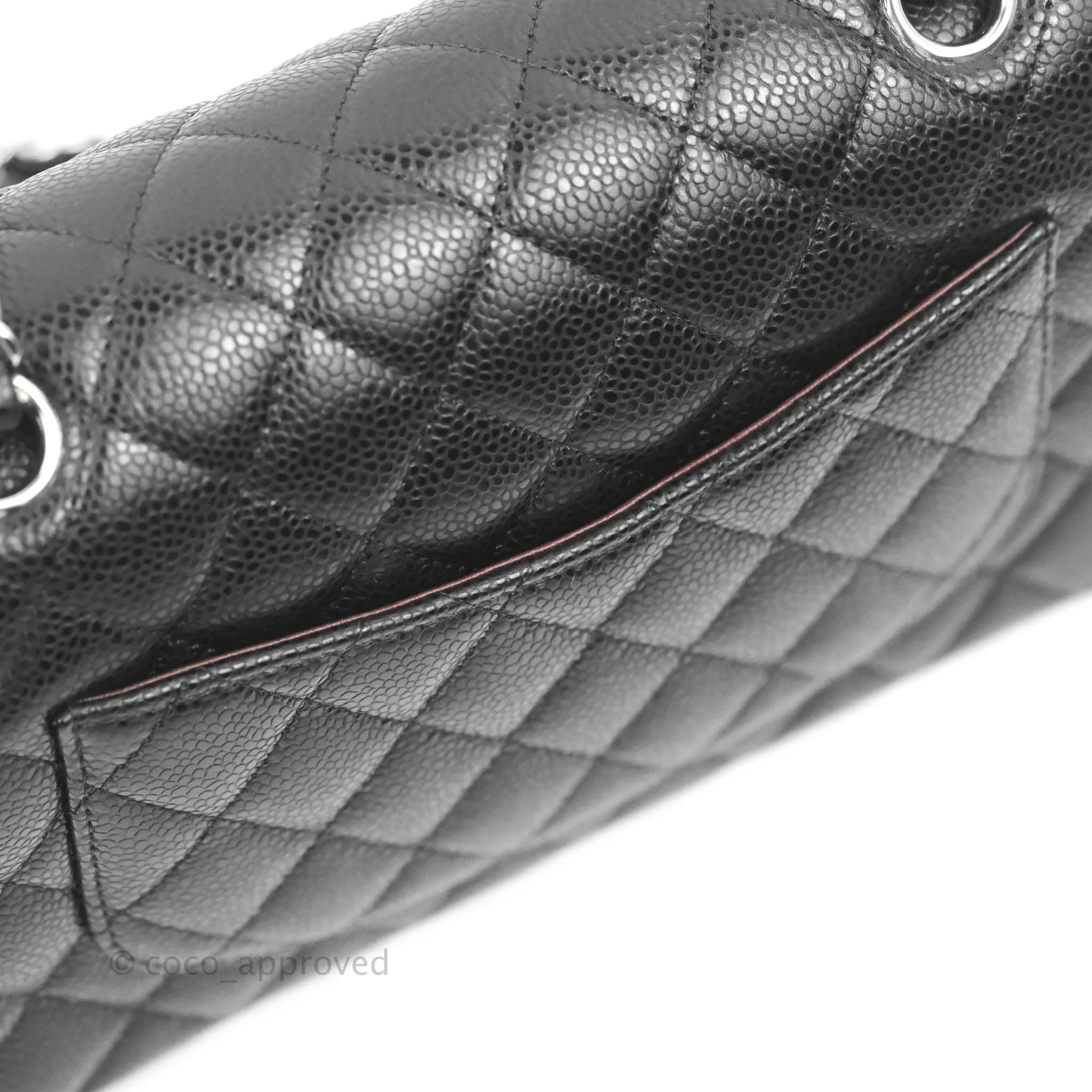Chanel Small Classic Quilted Flap Black Caviar Silver Hardware