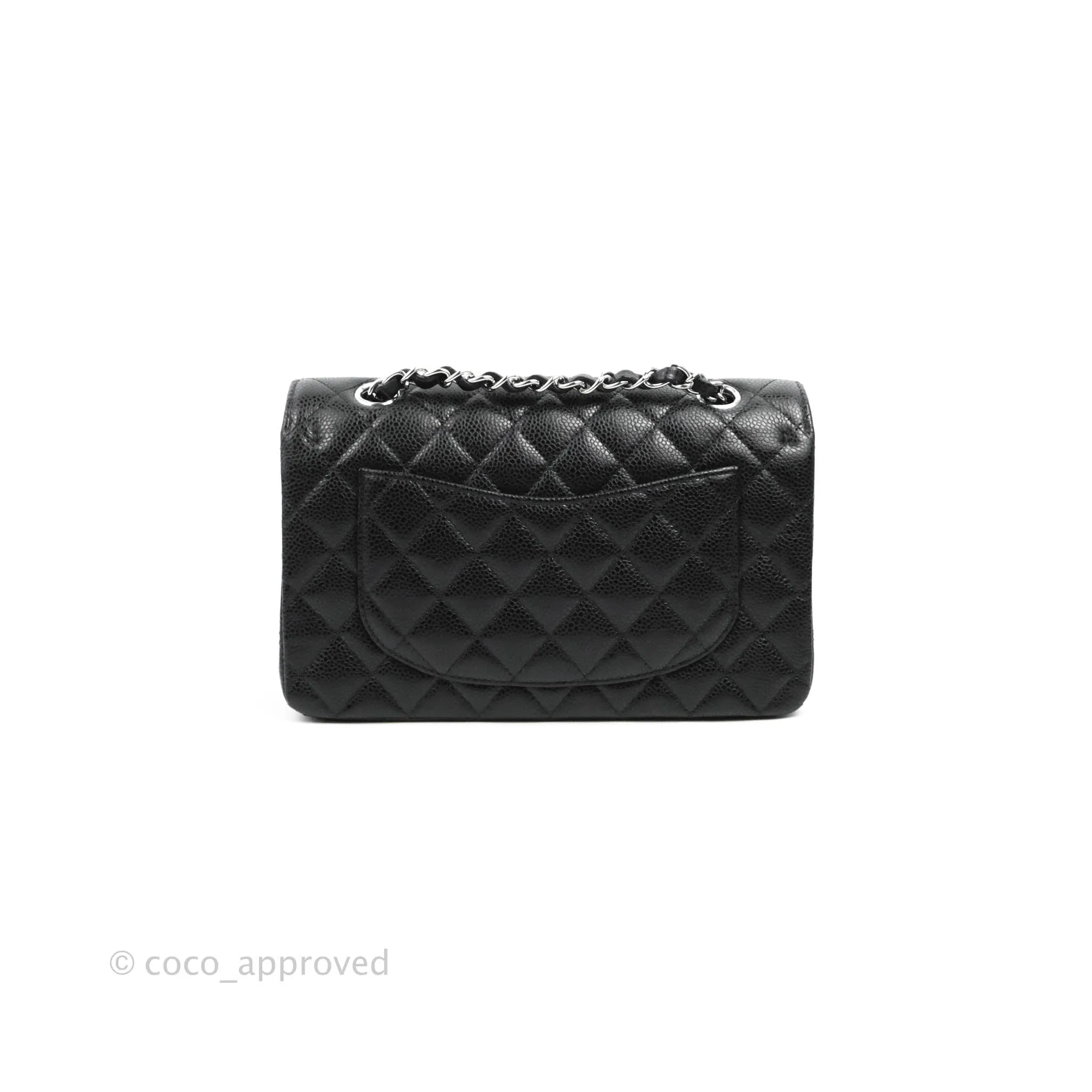 Chanel Small Classic Quilted Flap Black Caviar Silver Hardware