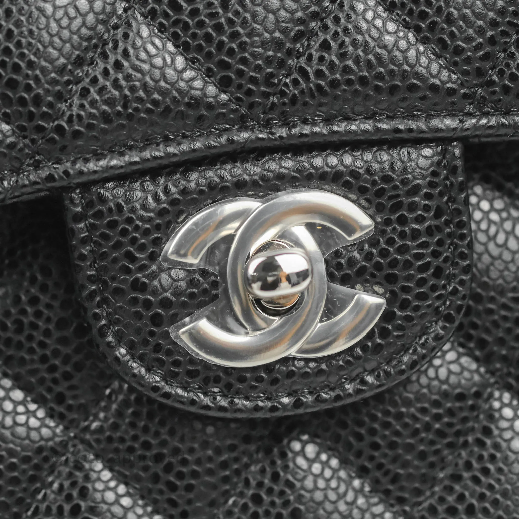 Chanel Small Classic Quilted Flap Black Caviar Silver Hardware