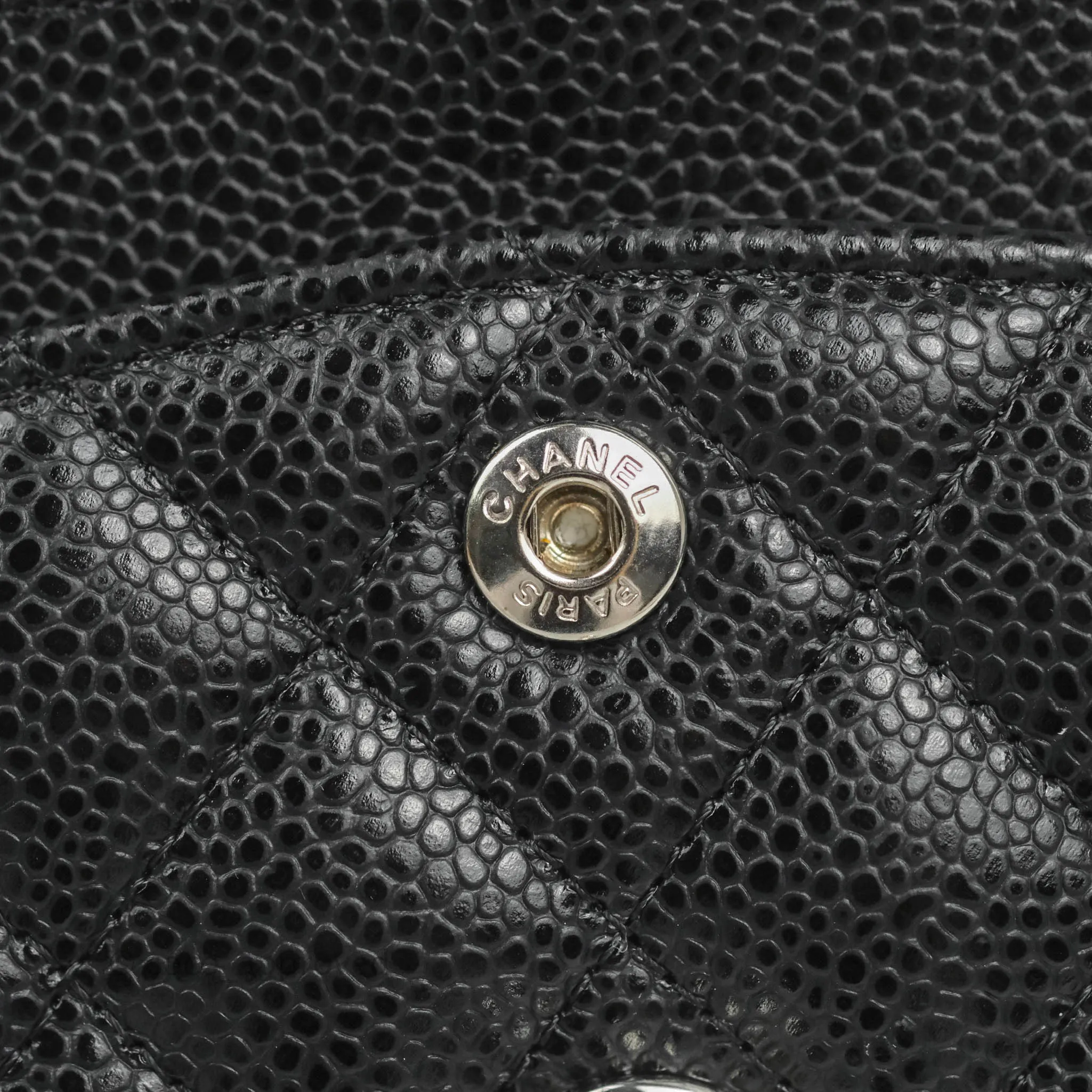 Chanel Small Classic Quilted Flap Black Caviar Silver Hardware