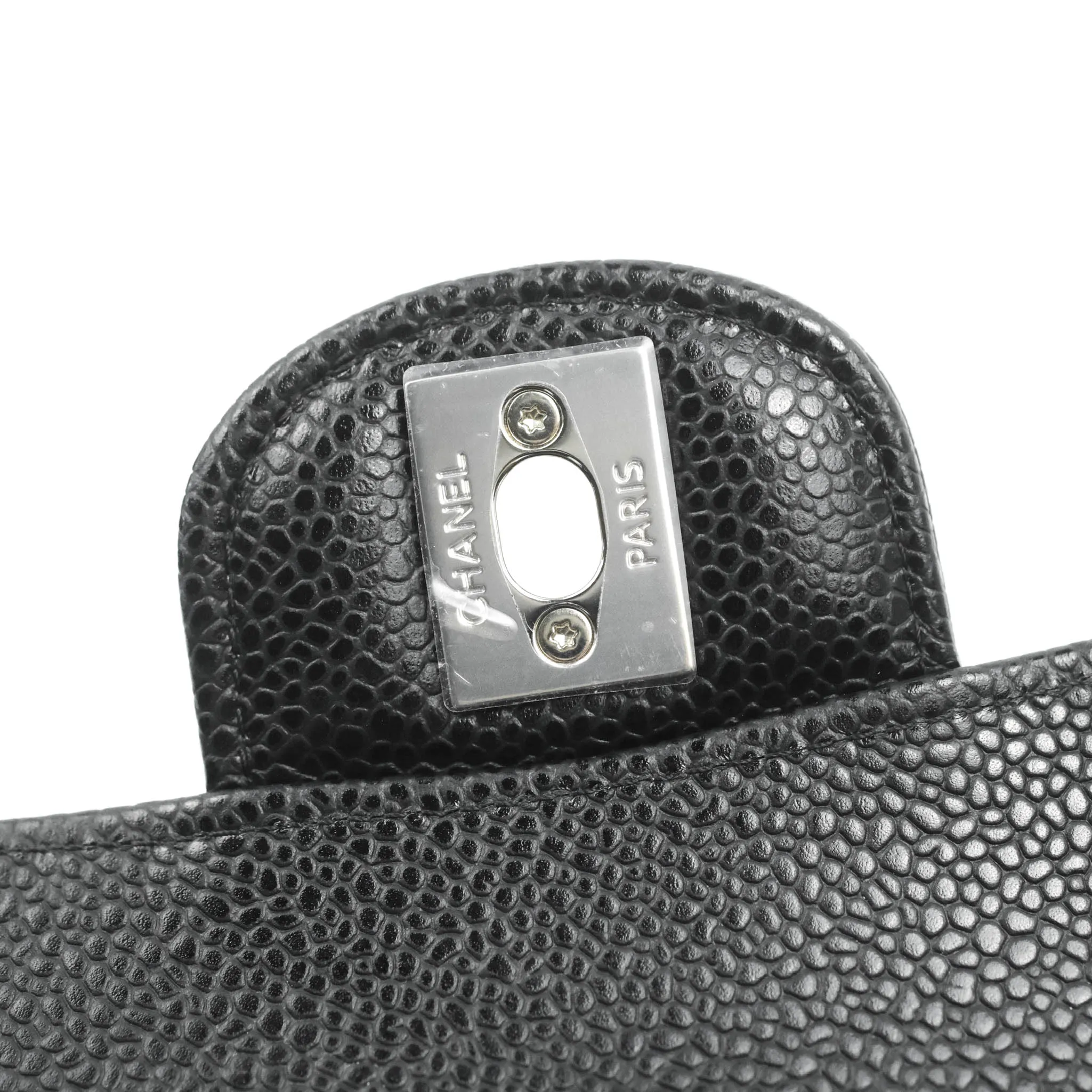 Chanel Small Classic Quilted Flap Black Caviar Silver Hardware