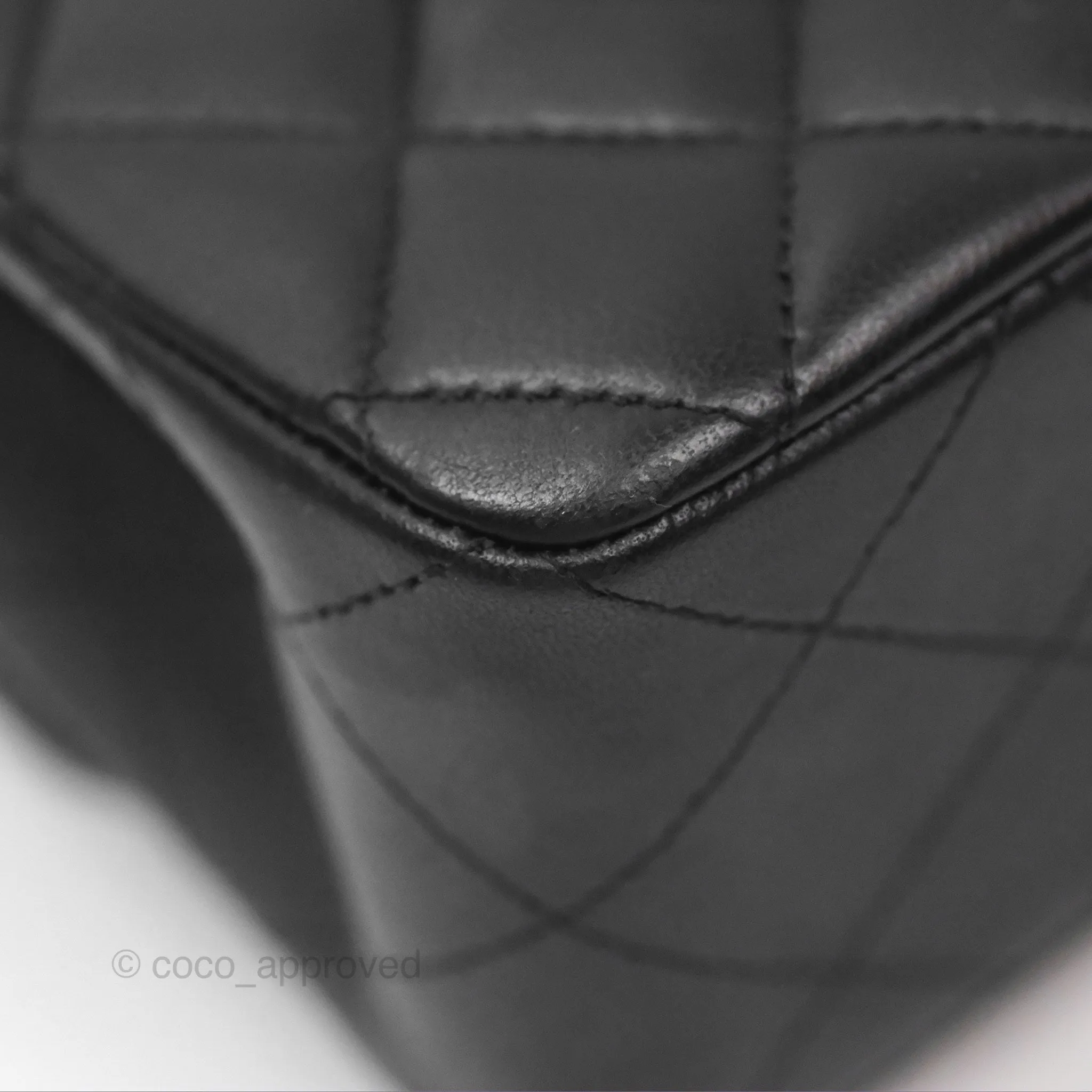 Chanel Small Classic Quilted Flap Black Lambskin Gold Hardware