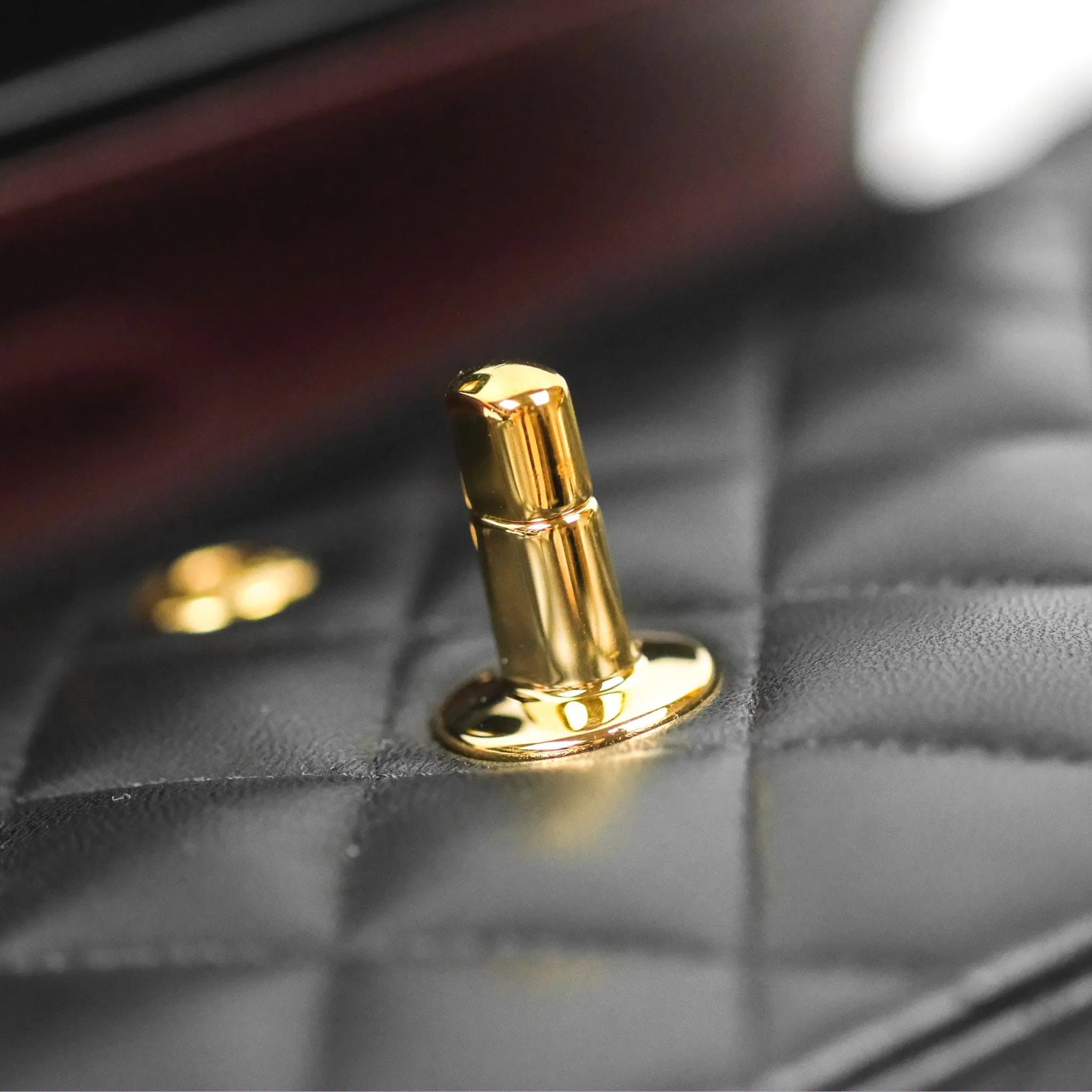 Chanel Small Classic Quilted Flap Black Lambskin Gold Hardware