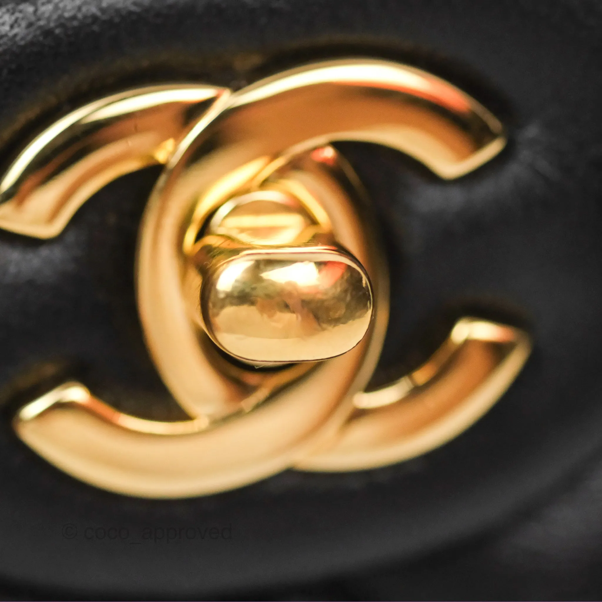 Chanel Small Classic Quilted Flap Black Lambskin Gold Hardware