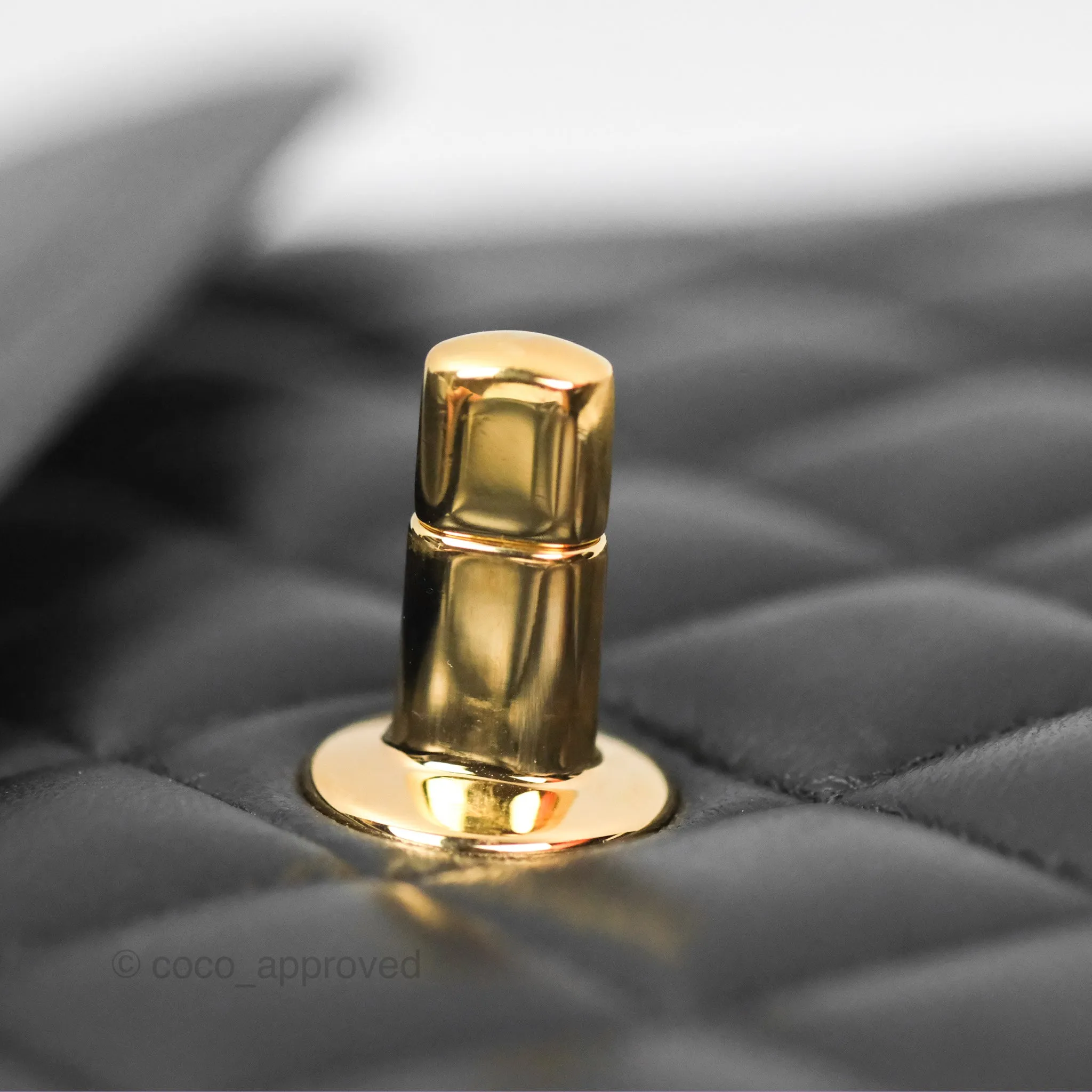 Chanel Small Classic Quilted Flap Black Lambskin Gold Hardware